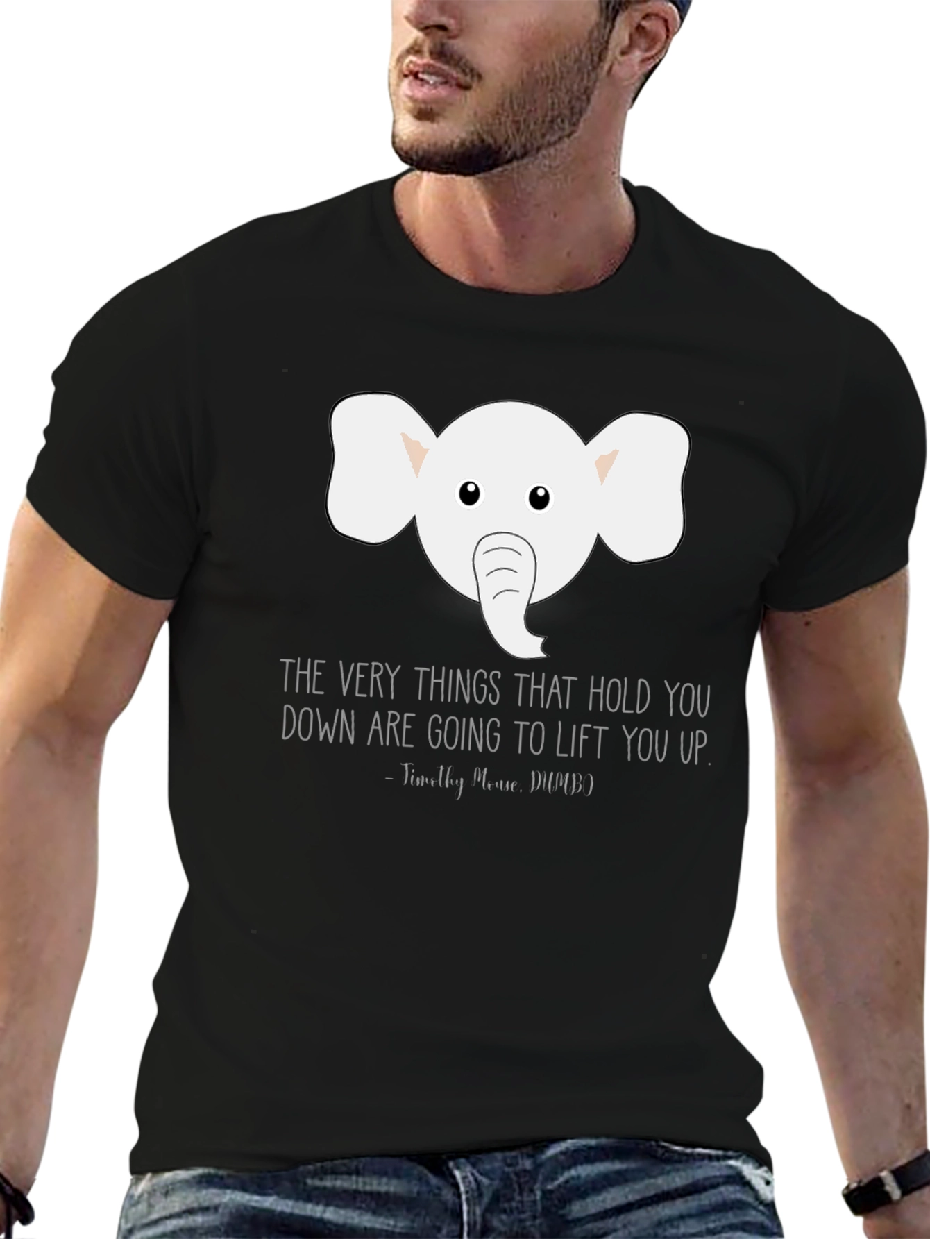 Elephant Inspirational Quote Graphic Tee