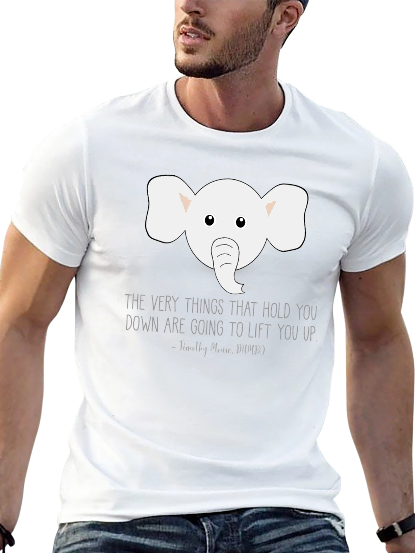 Elephant Inspirational Quote Graphic Tee