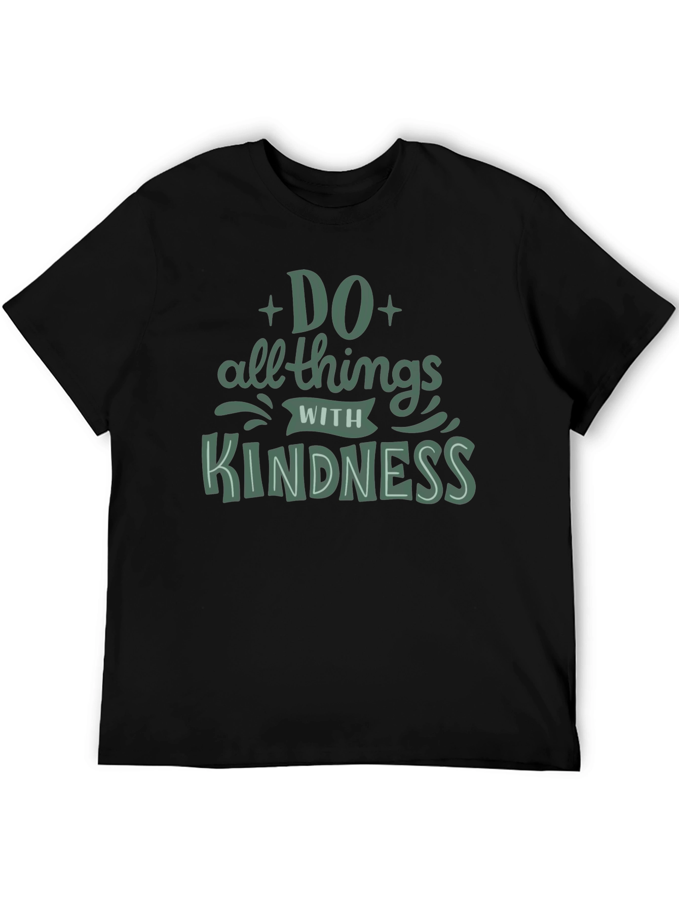 Do All Things With Kindness Black Graphic Tee