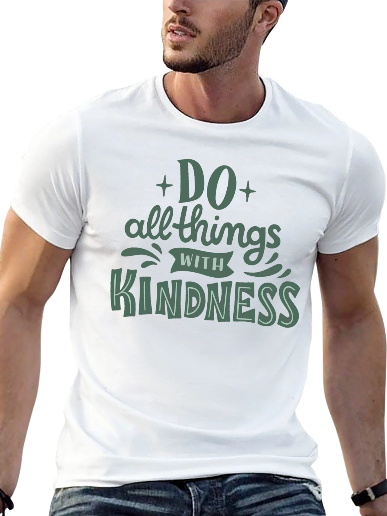 Do All Things With Kindness Black Graphic Tee