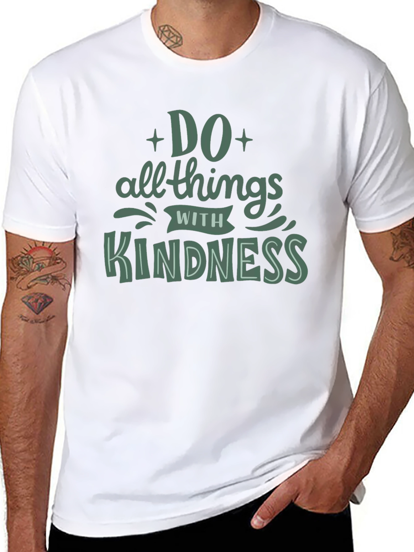 Do All Things With Kindness Black Graphic Tee