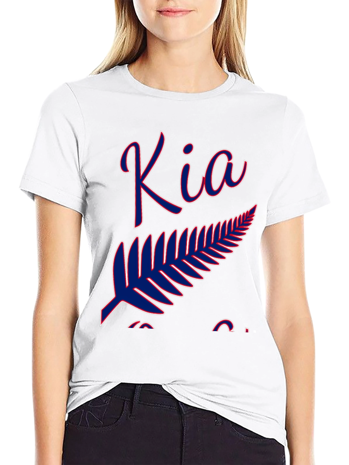 Kia Kaha Fern T-Shirt - Classic Black