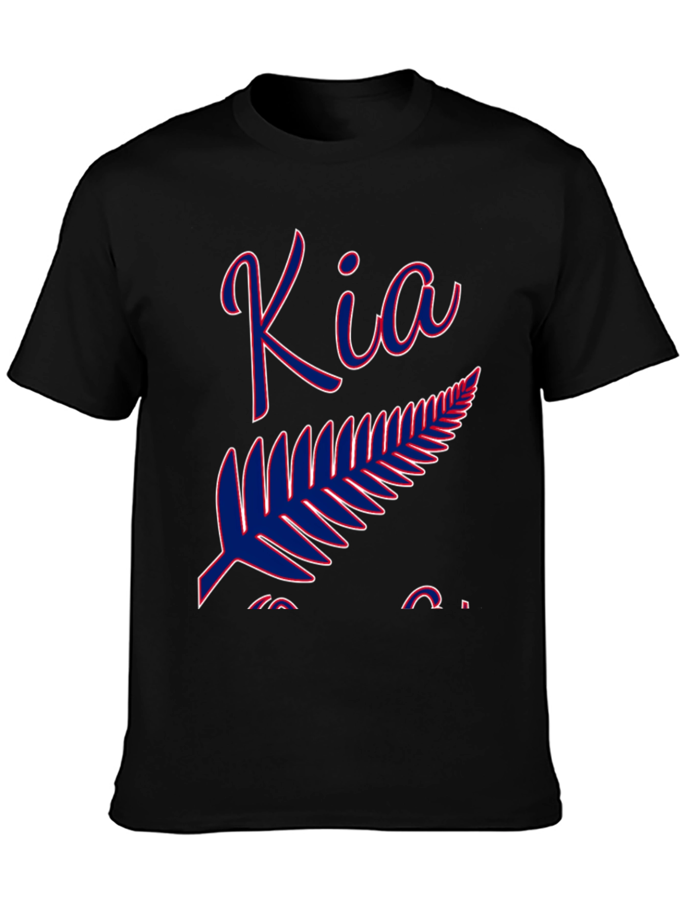 Kia Kaha Fern T-Shirt - Classic Black