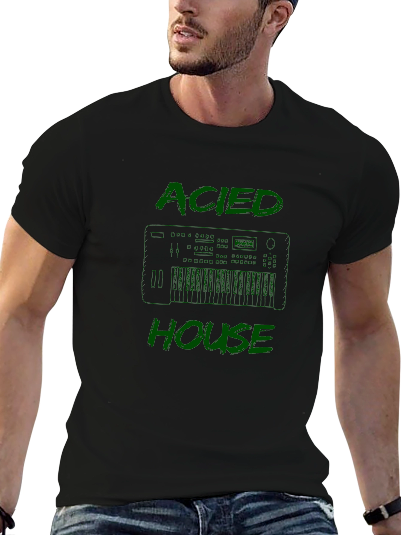 Acid House Music T-Shirt - Keyboard Graphic Tee