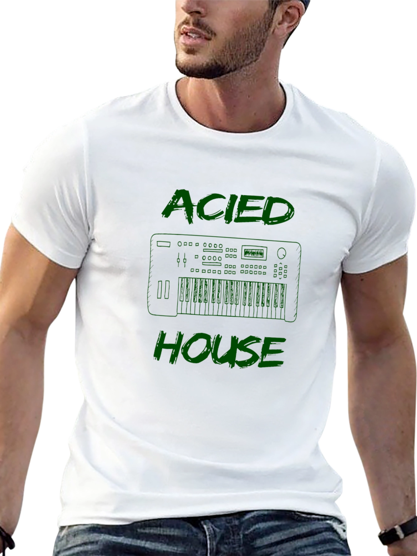Acid House Music T-Shirt - Keyboard Graphic Tee