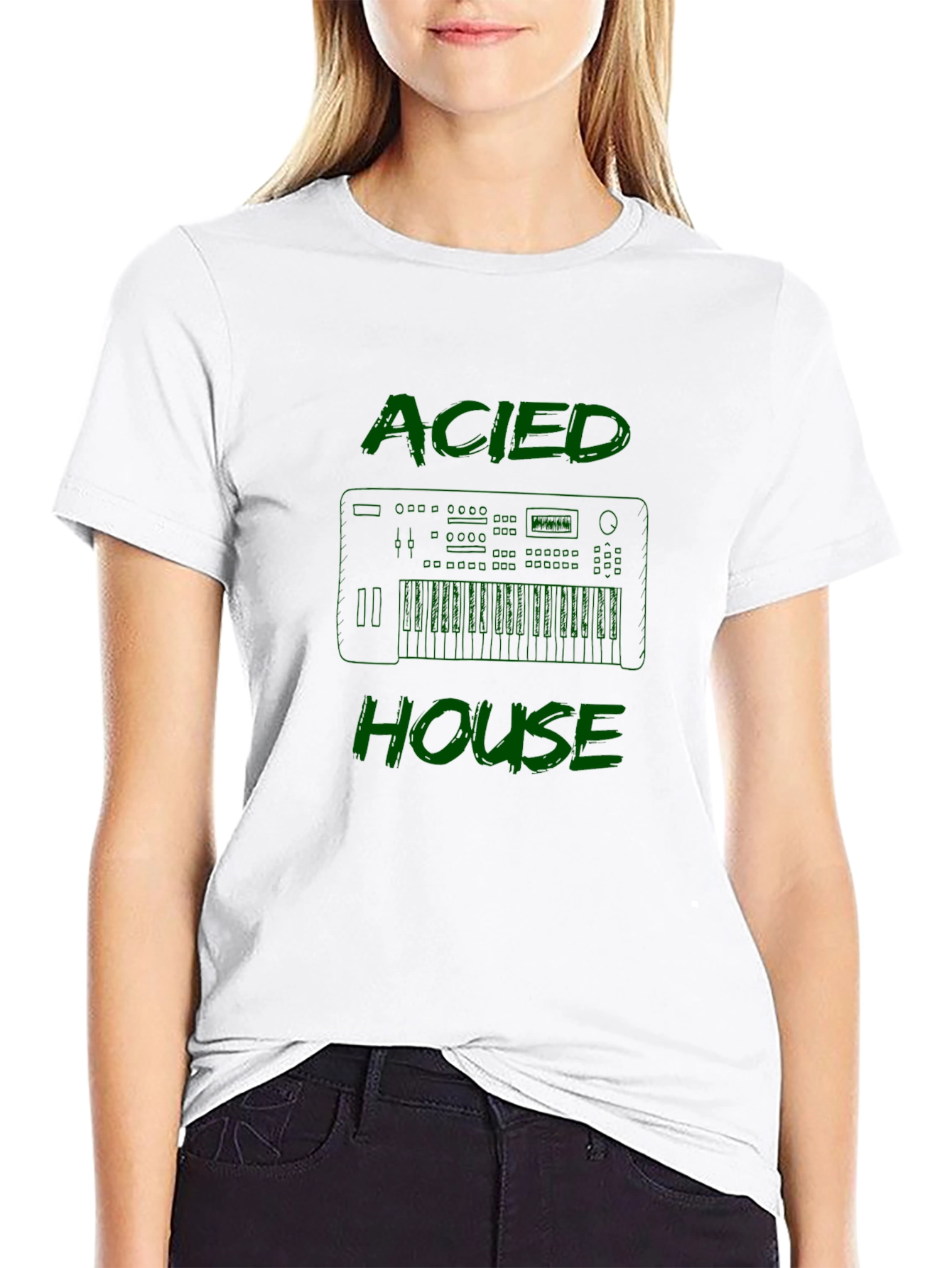 Acid House Music T-Shirt - Keyboard Graphic Tee
