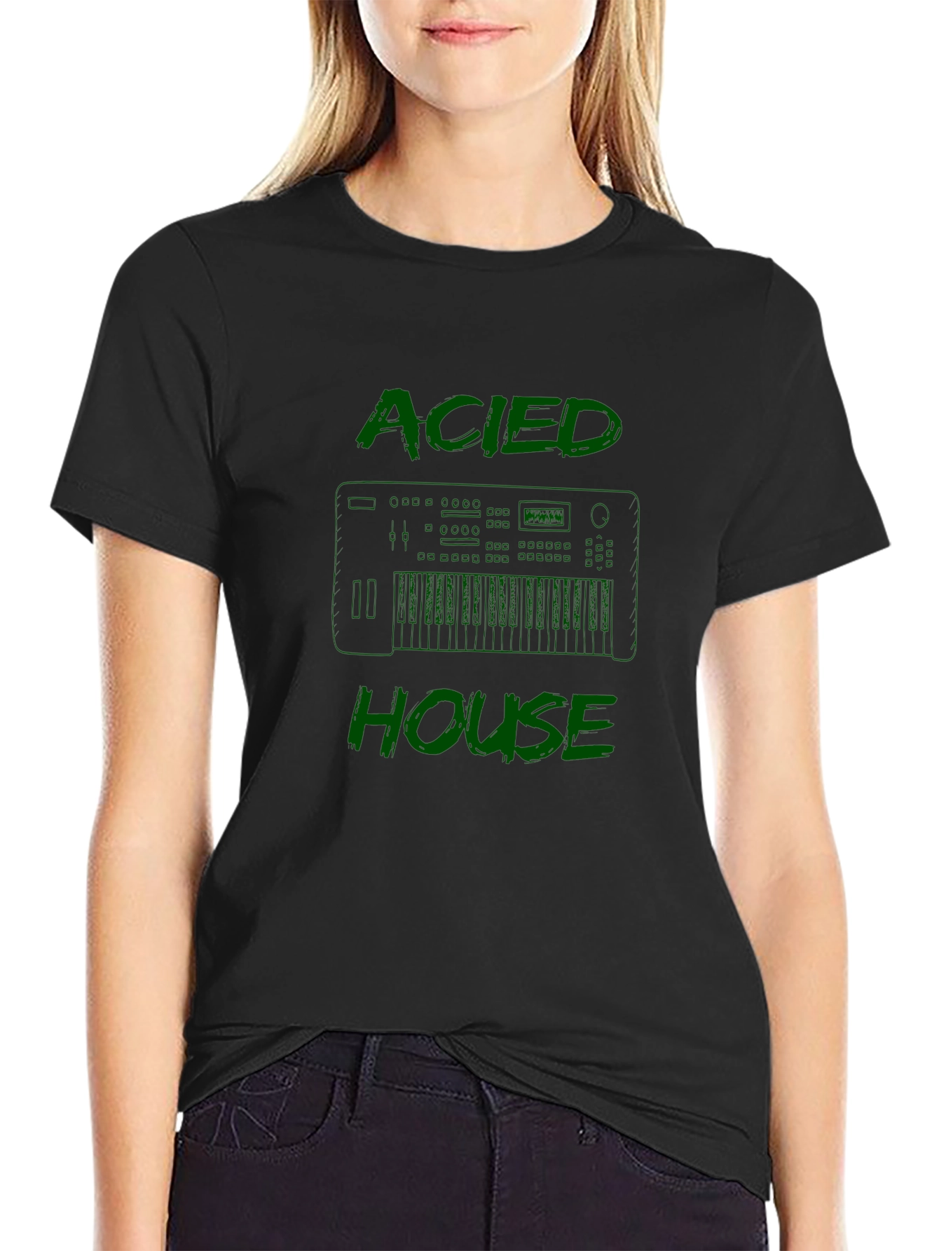 Acid House Music T-Shirt - Keyboard Graphic Tee