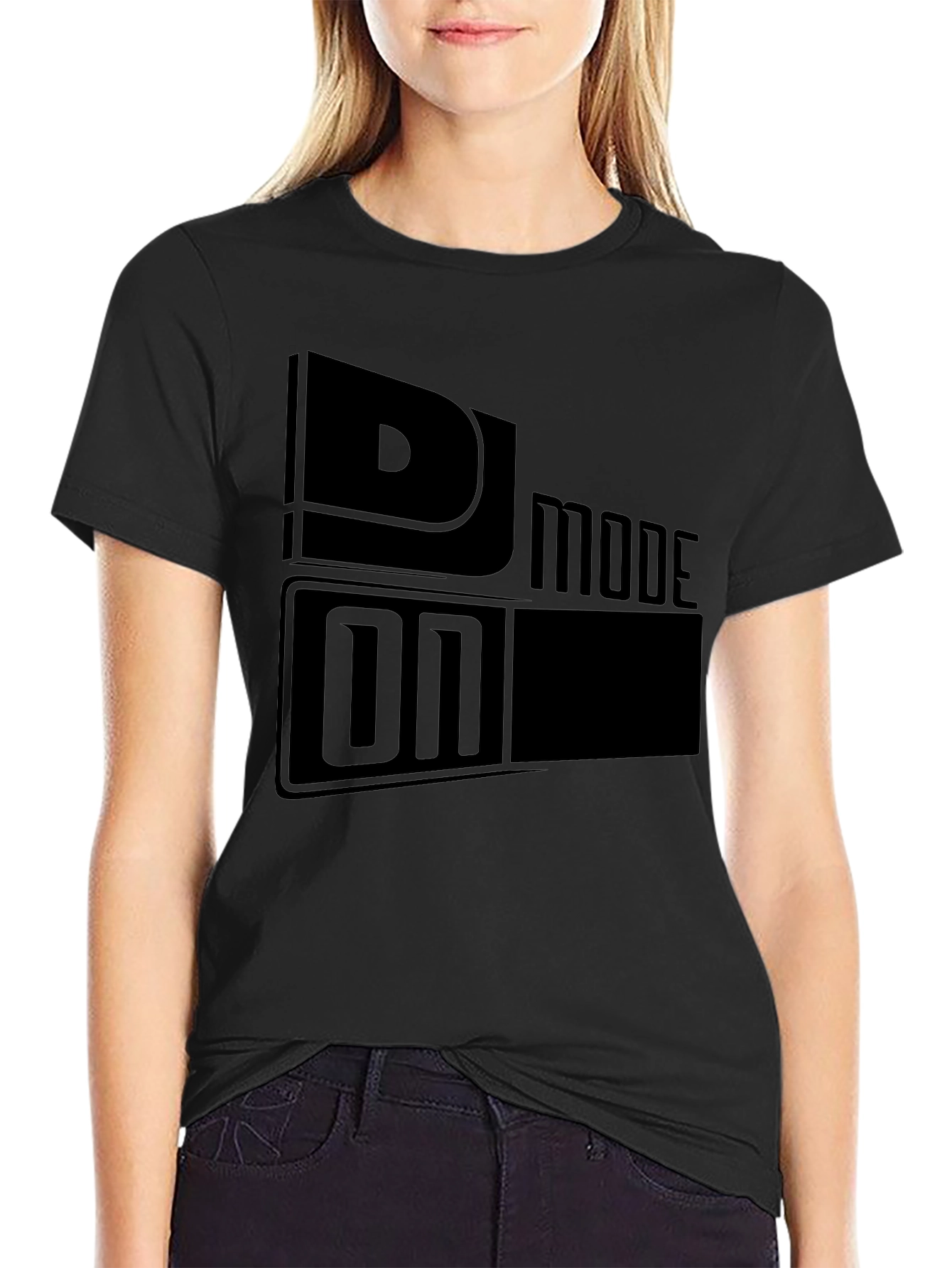 DJ Mode On Black Graphic T-Shirt