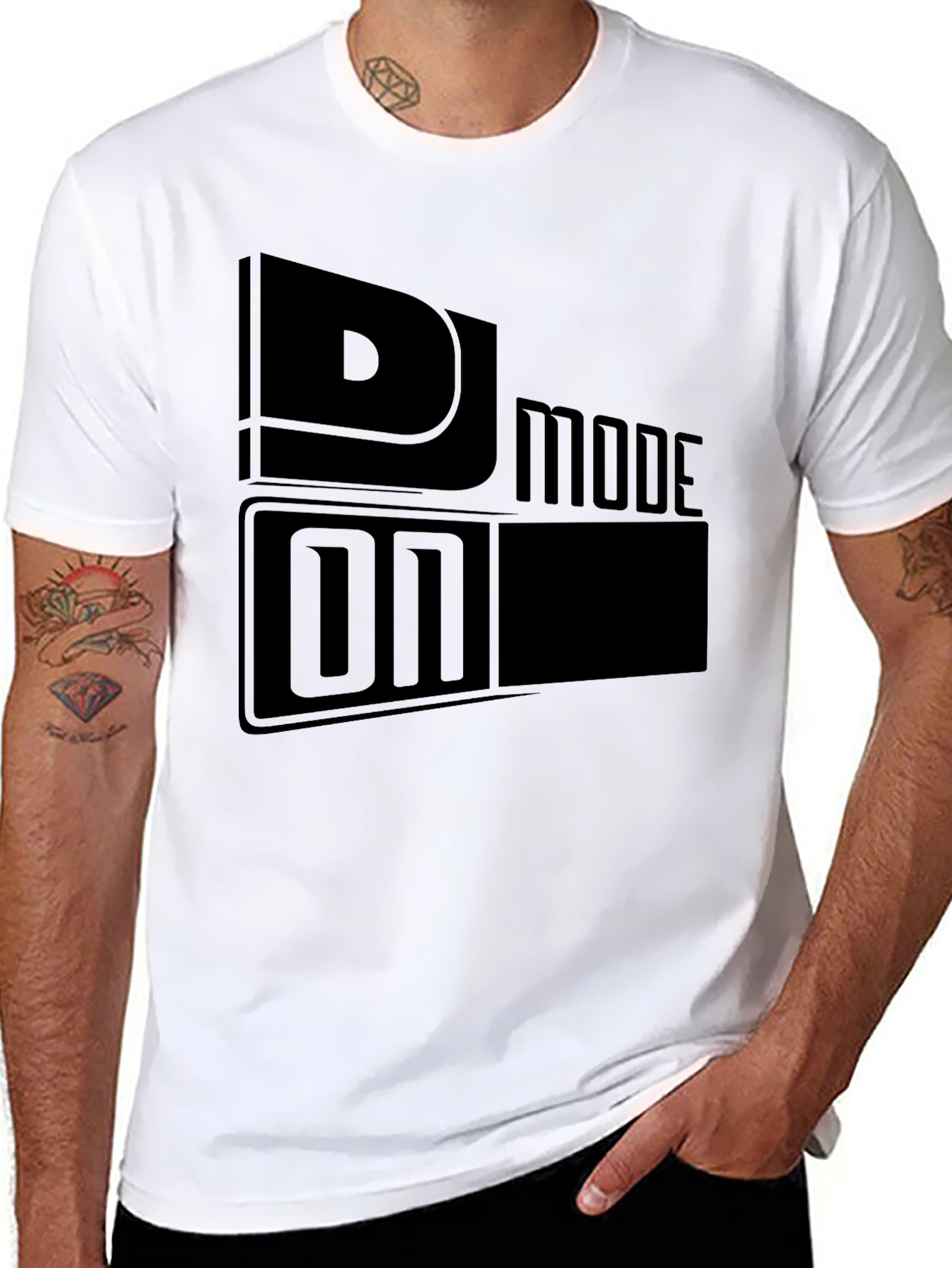 DJ Mode On Black Graphic T-Shirt
