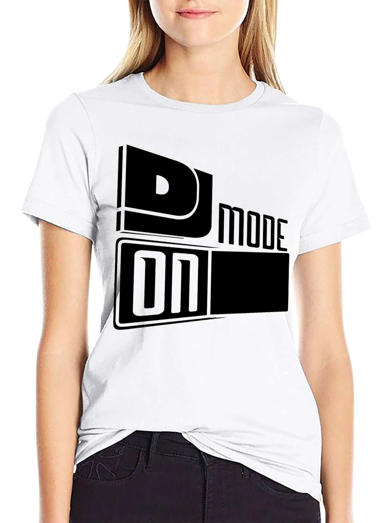 DJ Mode On Black Graphic T-Shirt