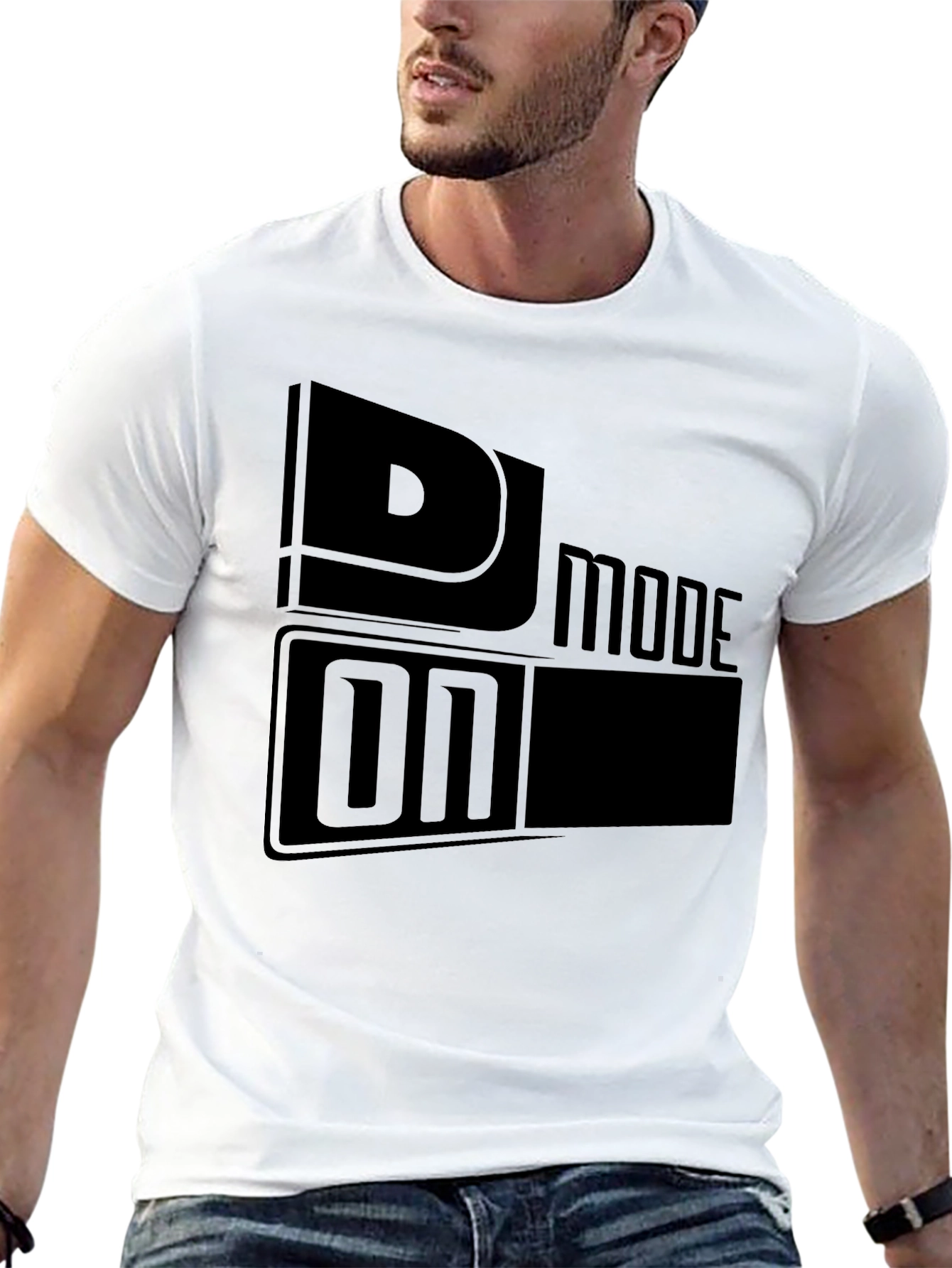 DJ Mode On Black Graphic T-Shirt