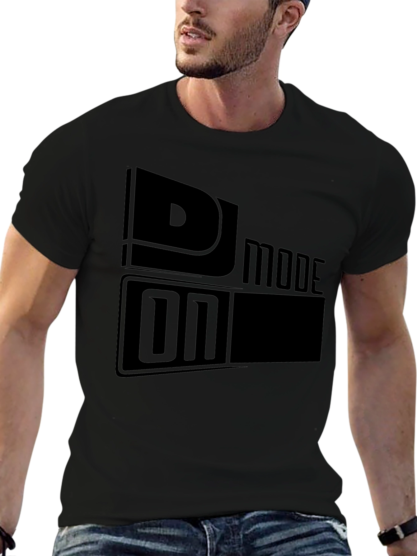 DJ Mode On Black Graphic T-Shirt