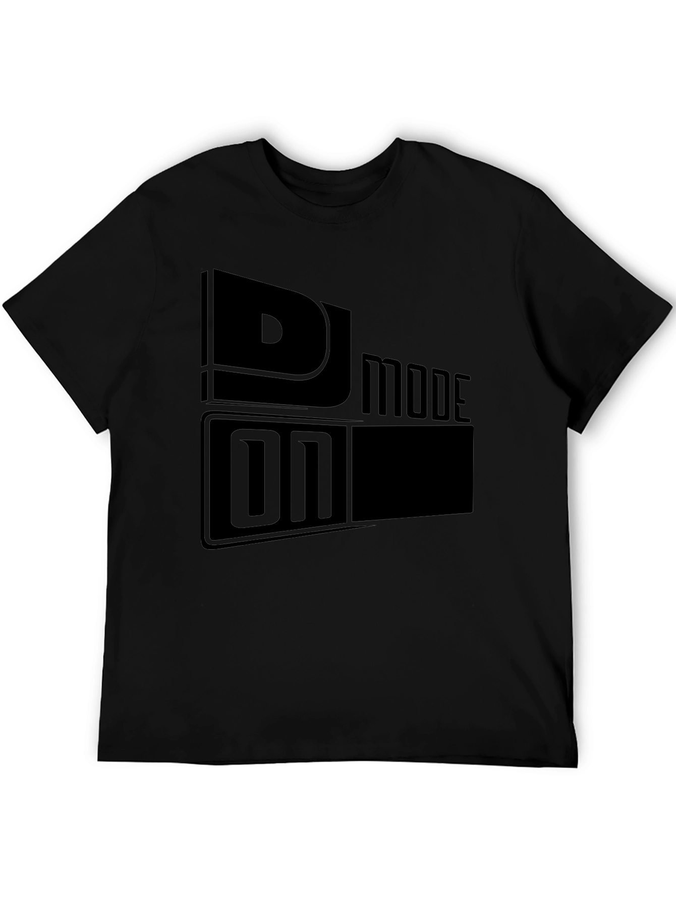 DJ Mode On Black Graphic T-Shirt