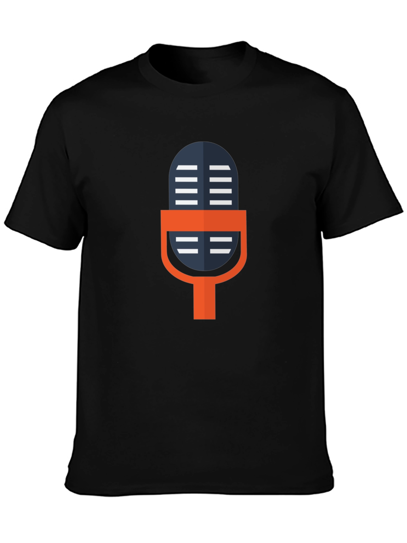 Retro Microphone Graphic Tee - Black Unisex T-Shirt