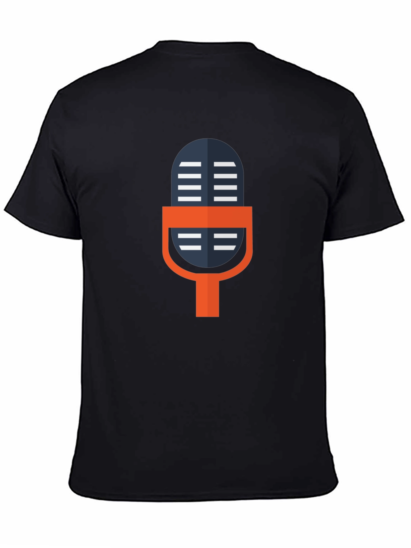 Retro Microphone Graphic Tee - Black Unisex T-Shirt