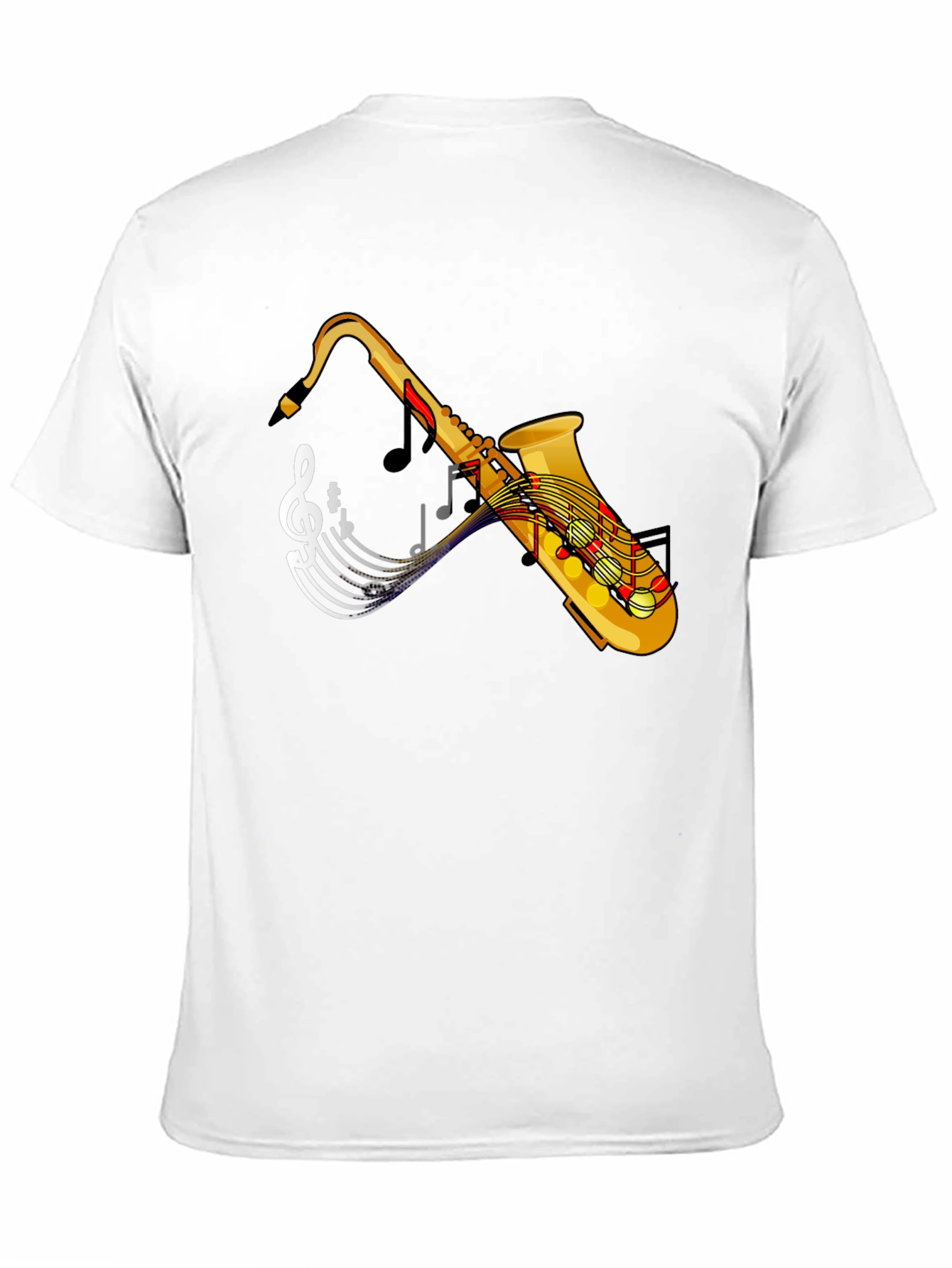 Saxophone Music Notes Graphic T-Shirt