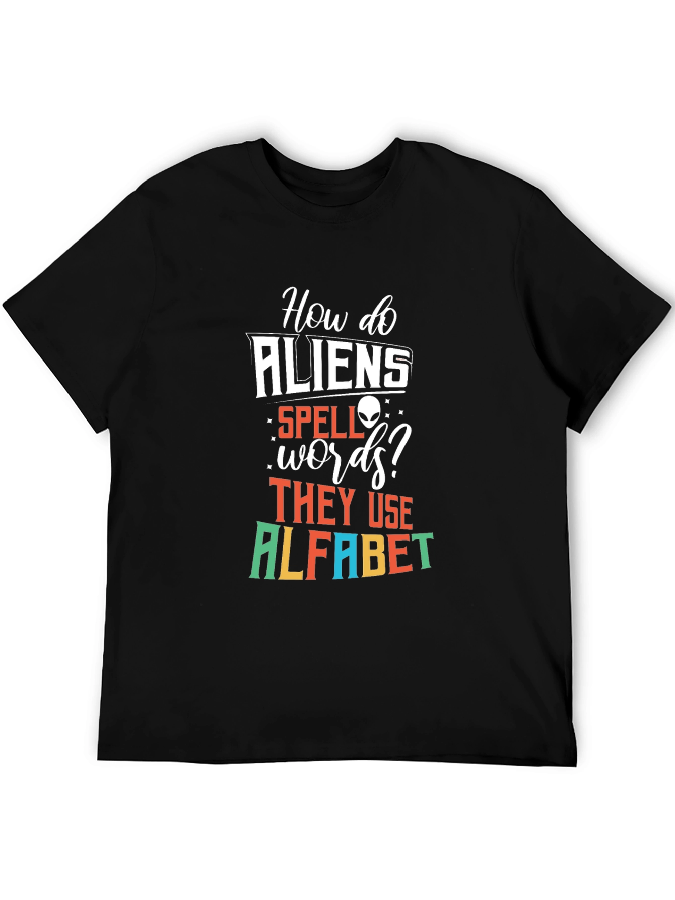Funny Alien Alphabet T-Shirt