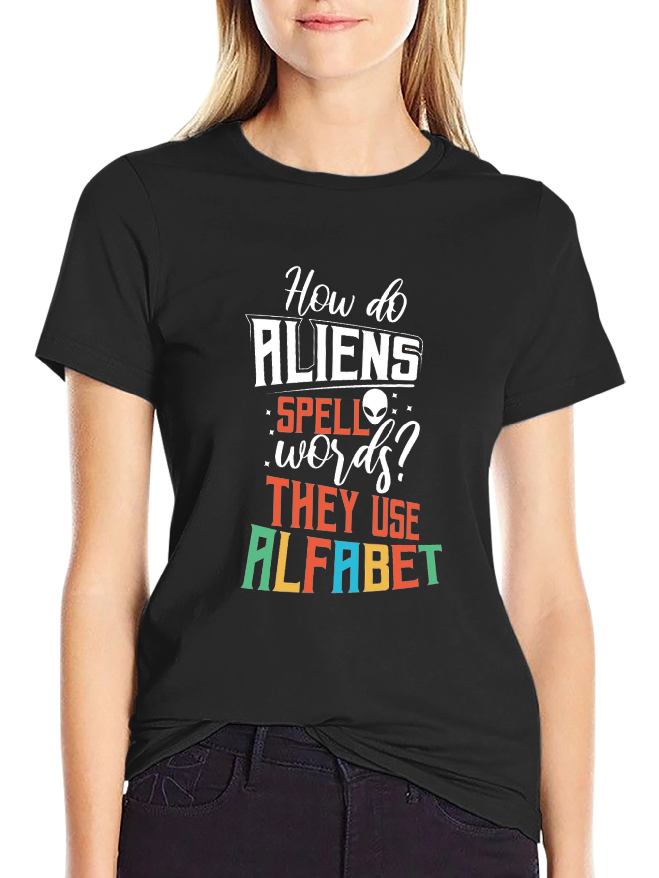 Funny Alien Alphabet T-Shirt