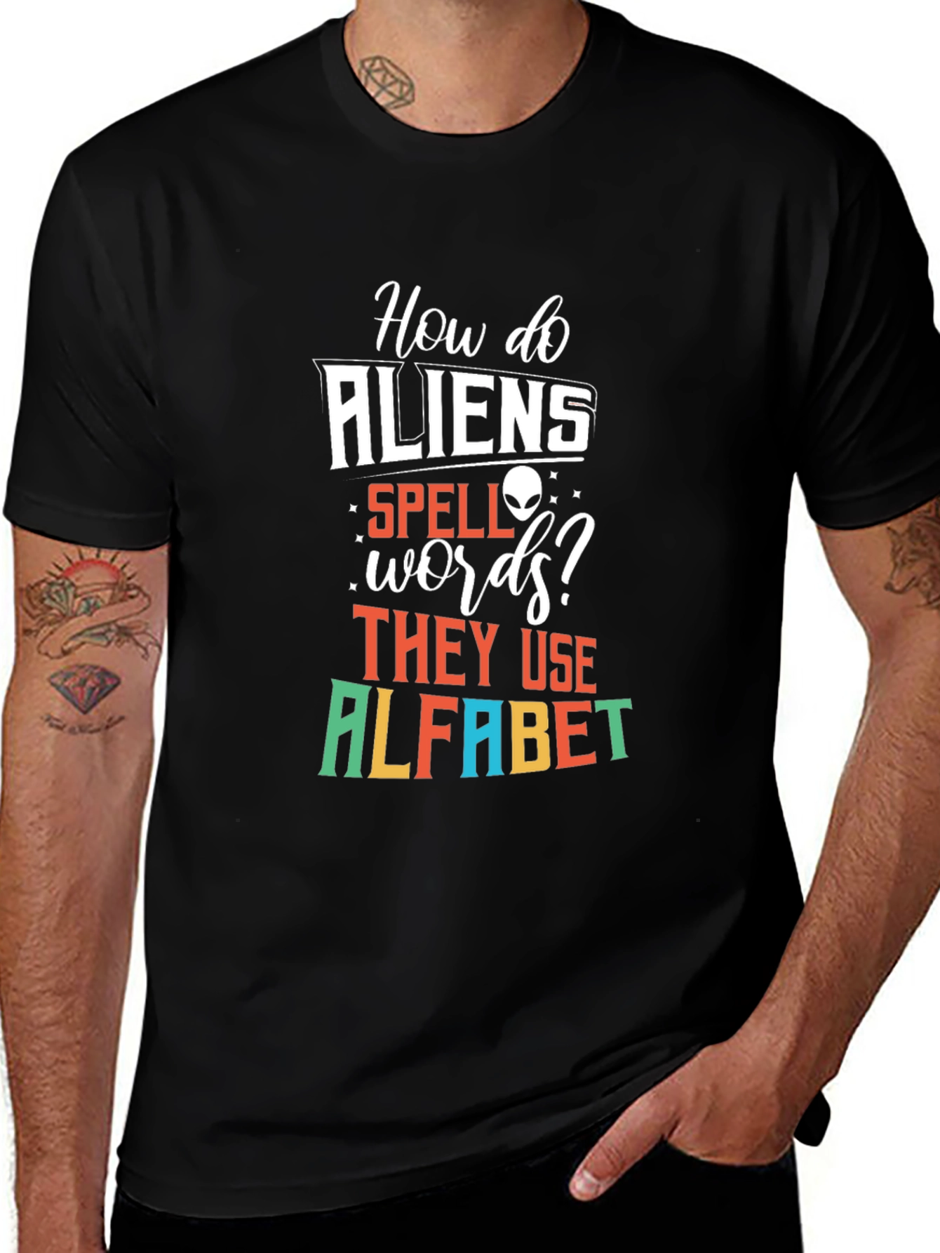 Funny Alien Alphabet T-Shirt