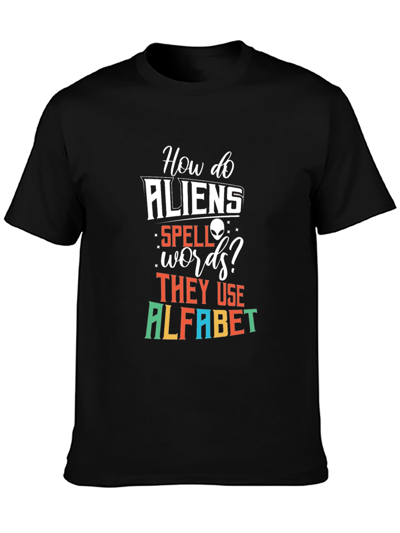 Funny Alien Alphabet T-Shirt