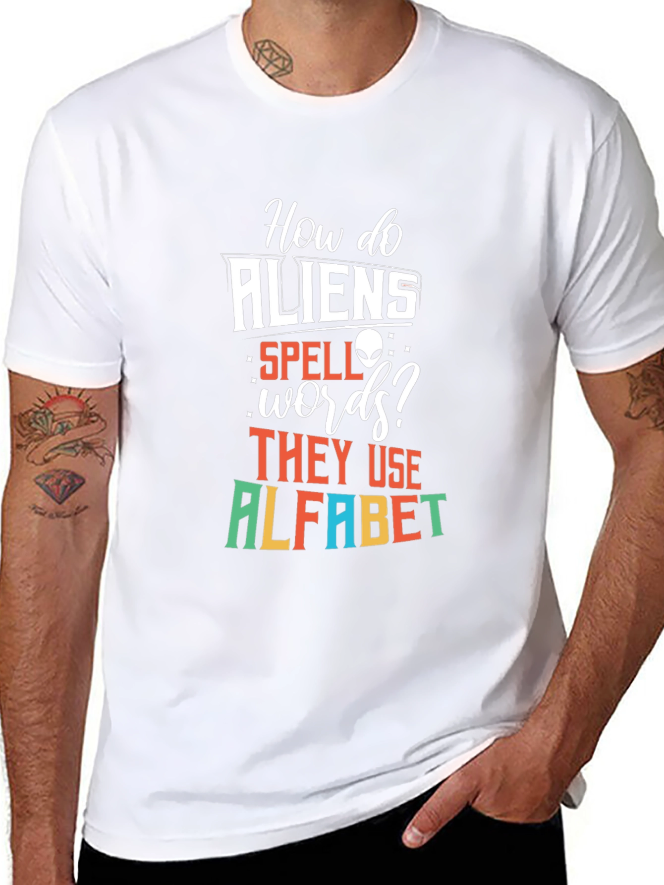 Funny Alien Alphabet T-Shirt