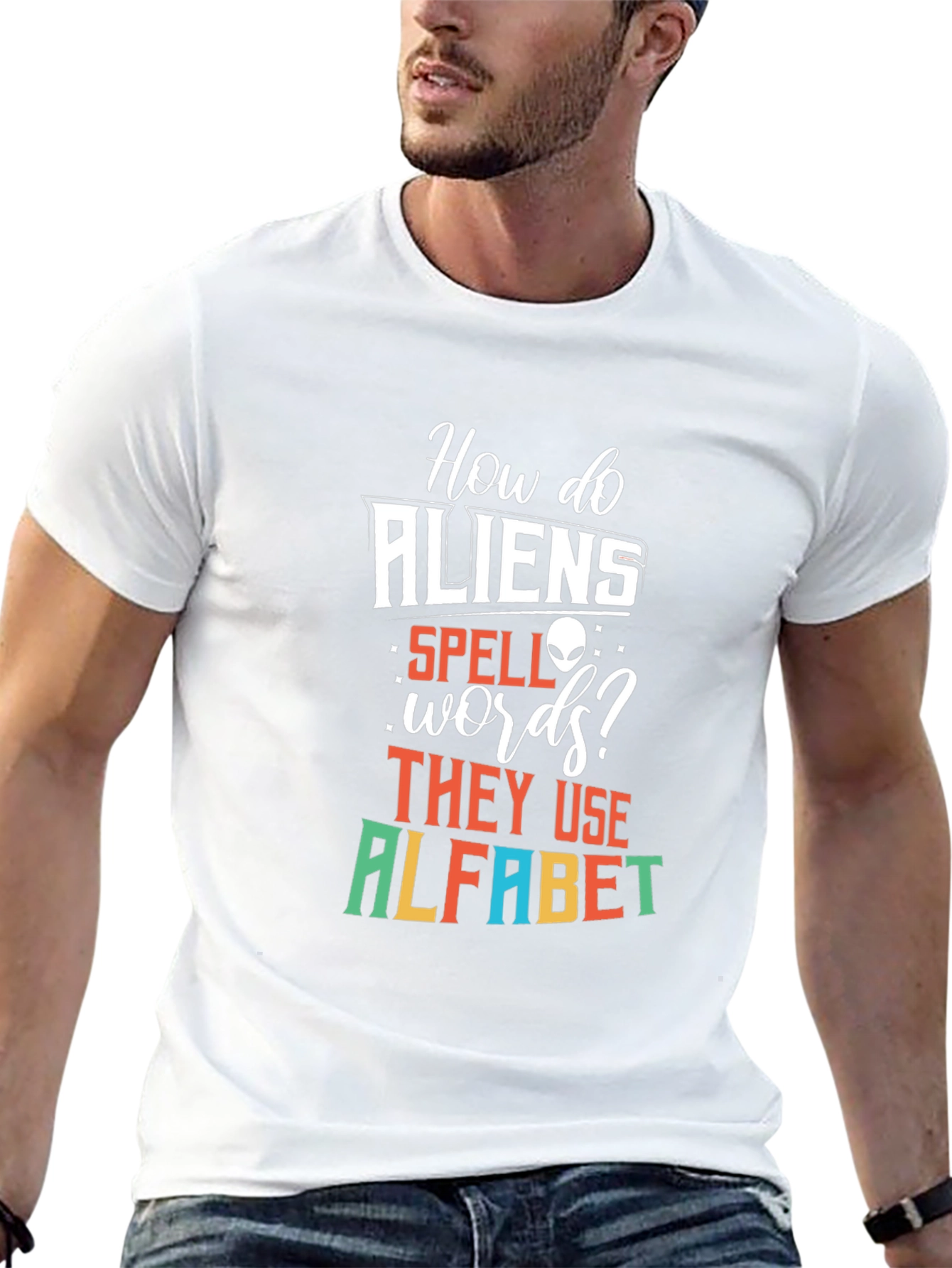 Funny Alien Alphabet T-Shirt