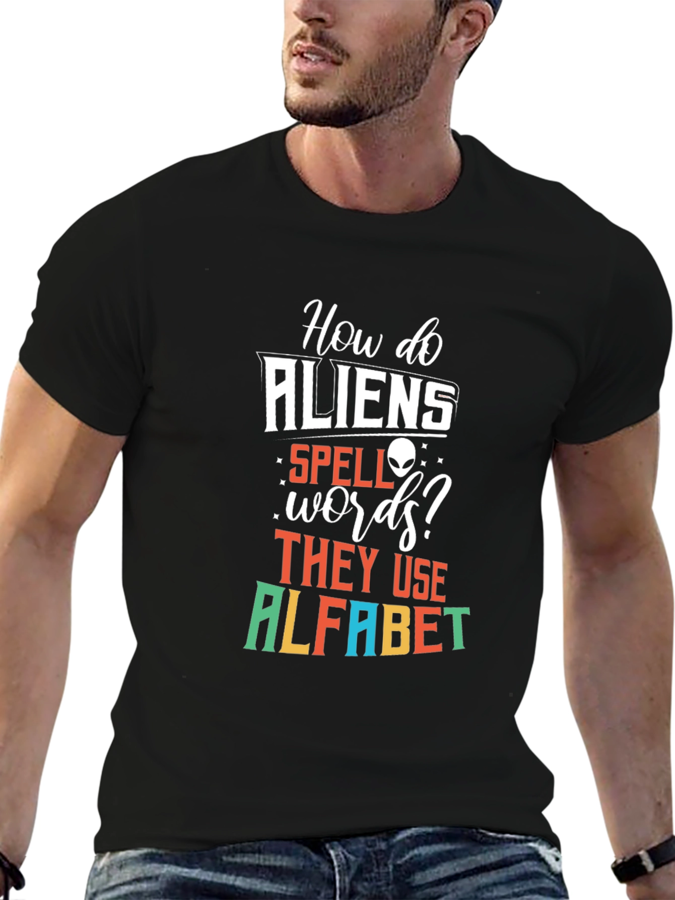 Funny Alien Alphabet T-Shirt