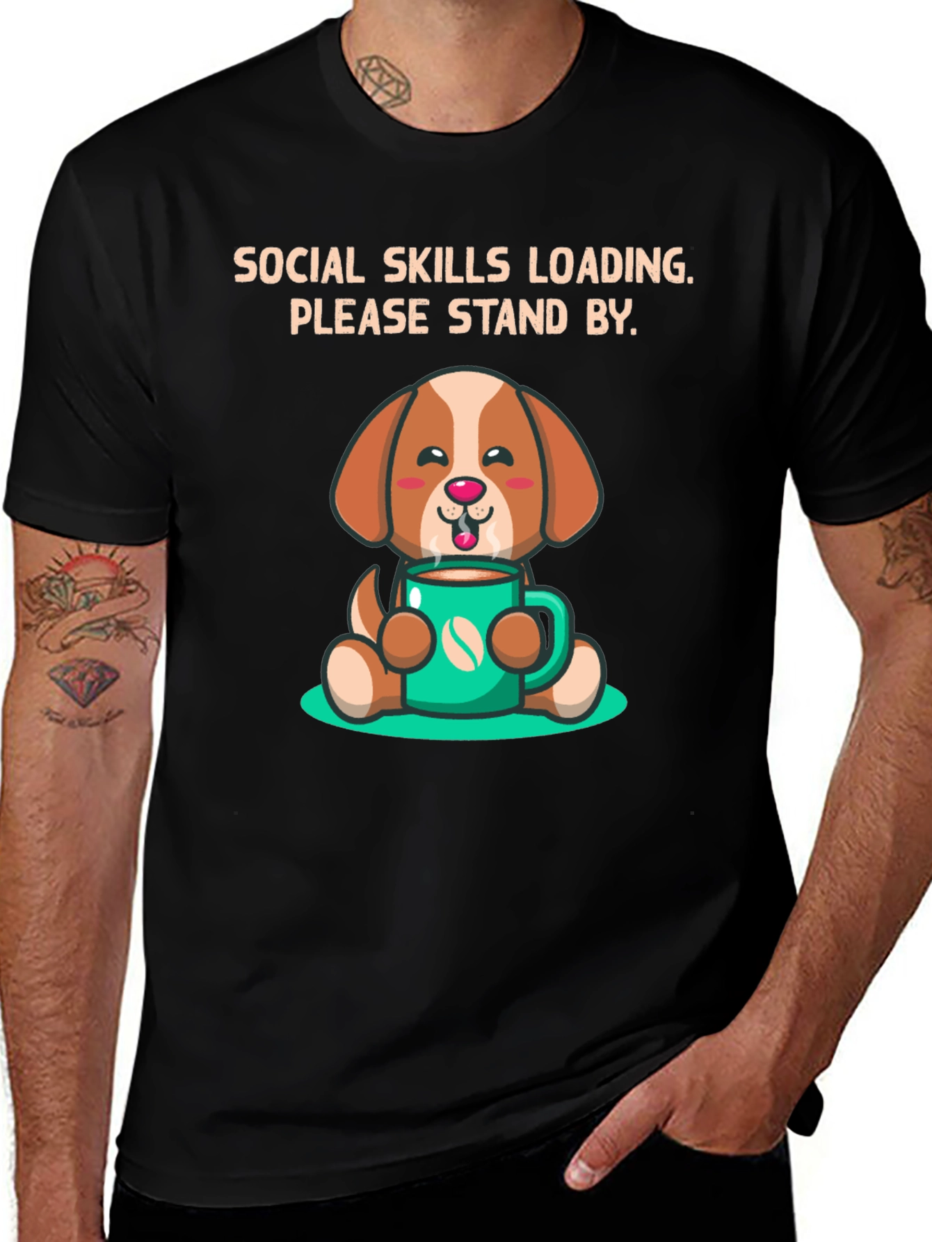 Social Skills Loading Dog T-Shirt