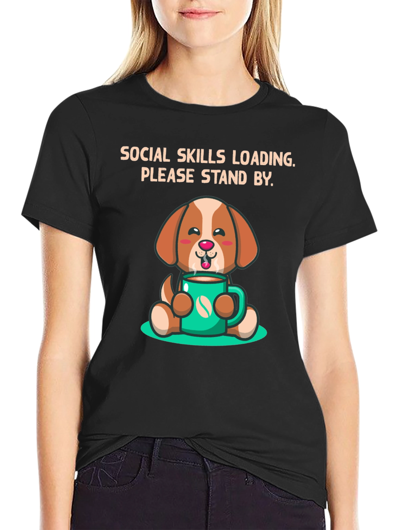 Social Skills Loading Dog T-Shirt
