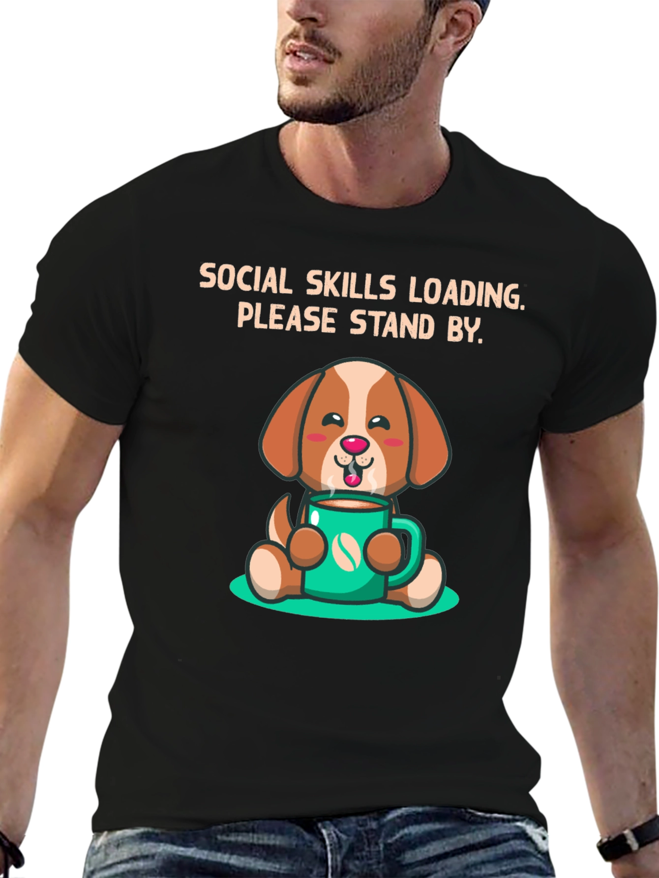 Social Skills Loading Dog T-Shirt