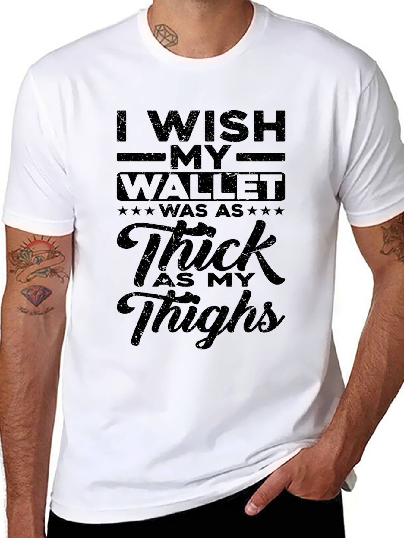 Humorous T-Shirt - Thick Thighs Graphic Tee