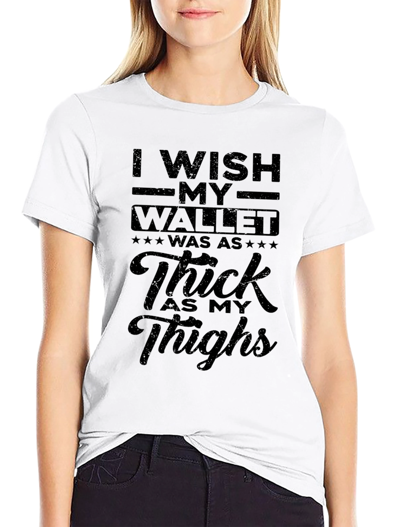 Humorous T-Shirt - Thick Thighs Graphic Tee