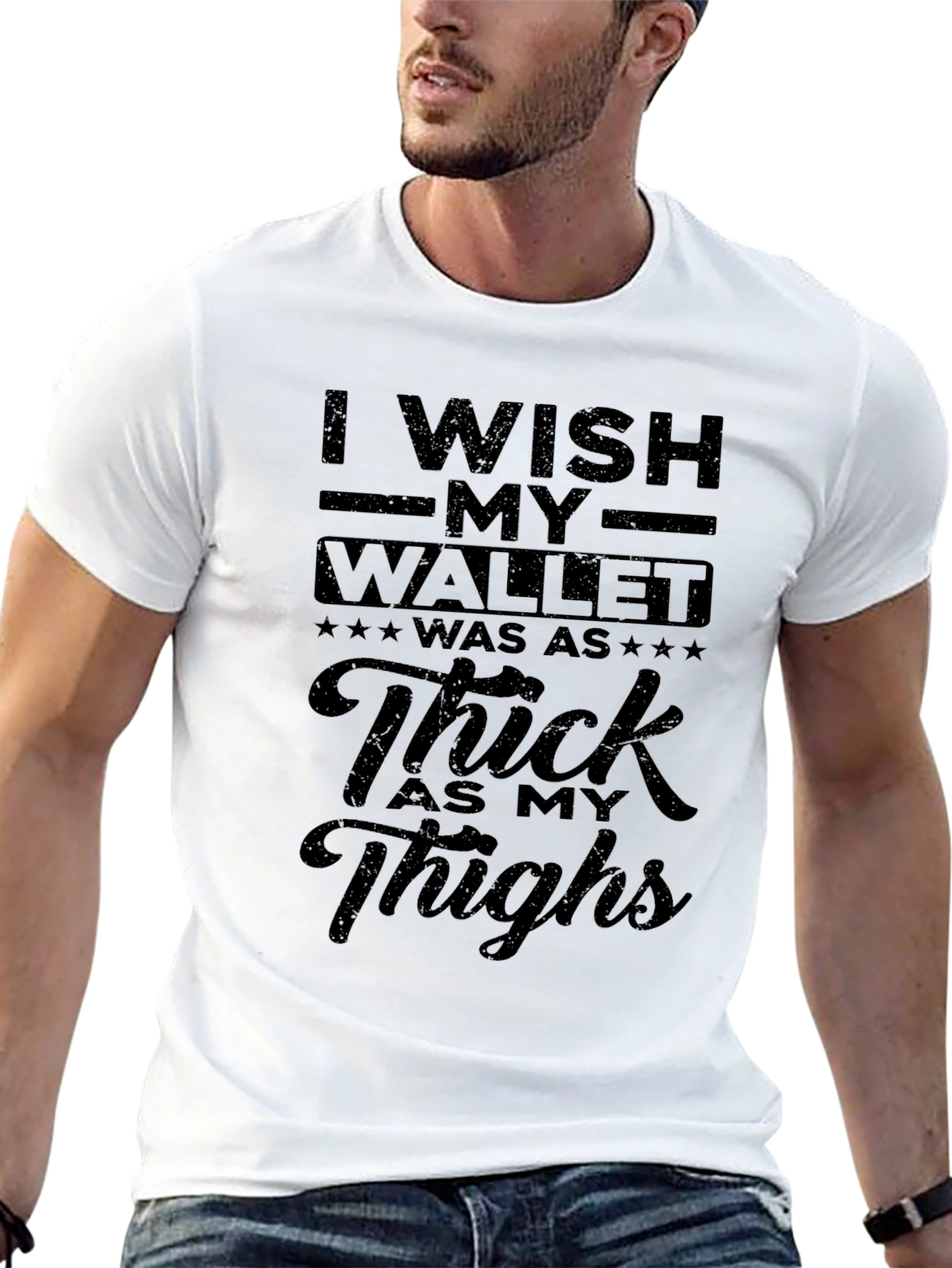 Humorous T-Shirt - Thick Thighs Graphic Tee