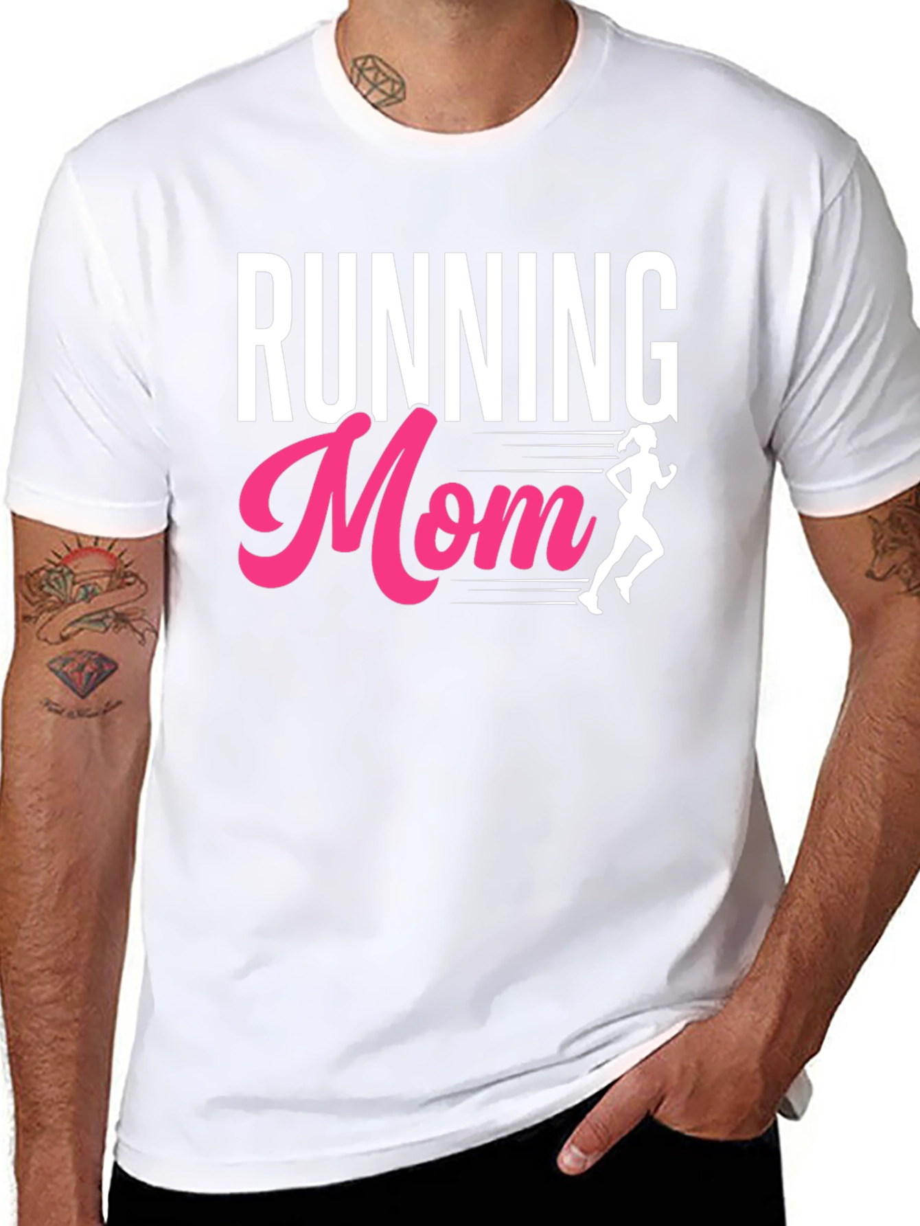 Running Mom Graphic Tee - Black