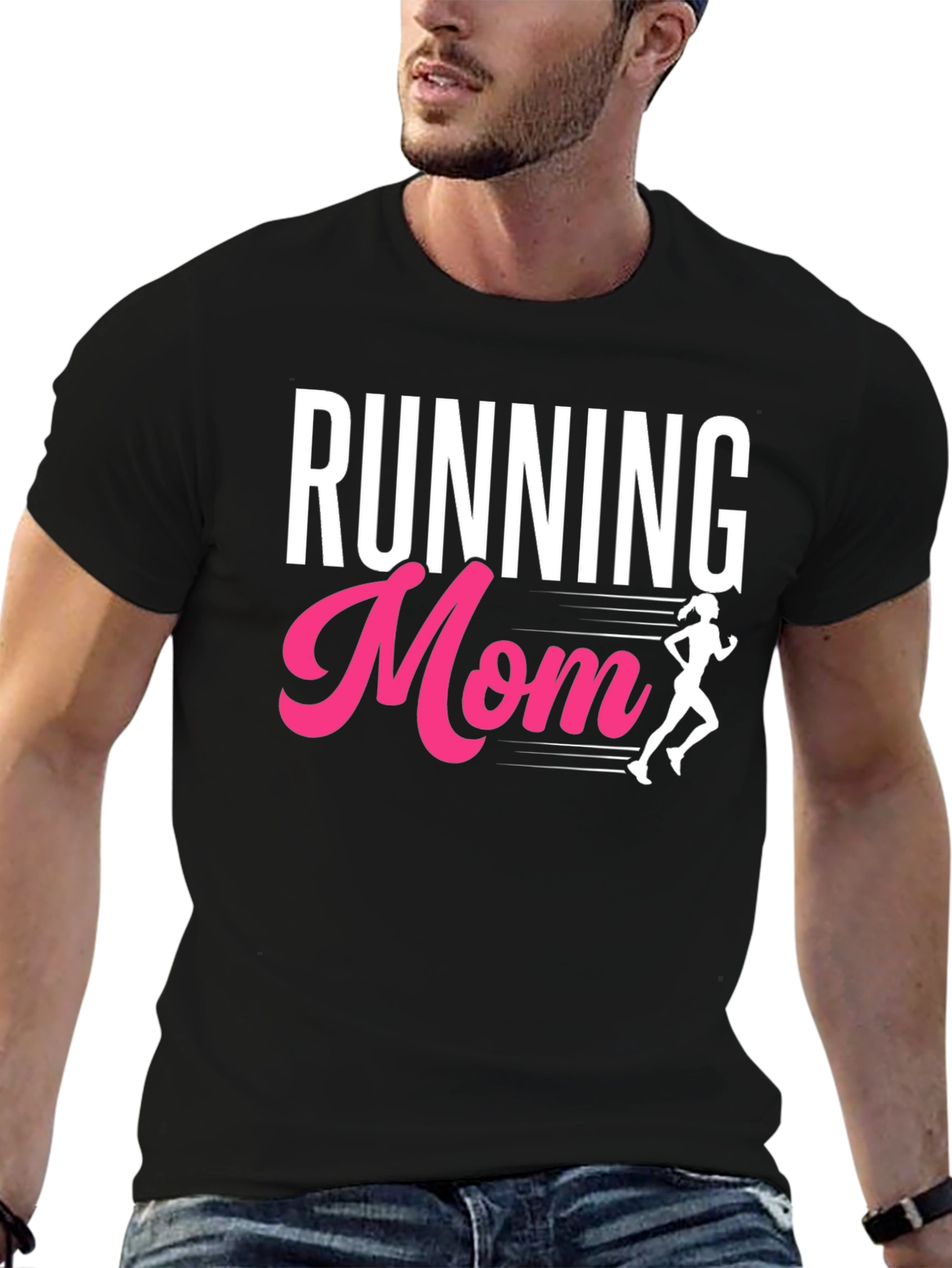 Running Mom Graphic Tee - Black