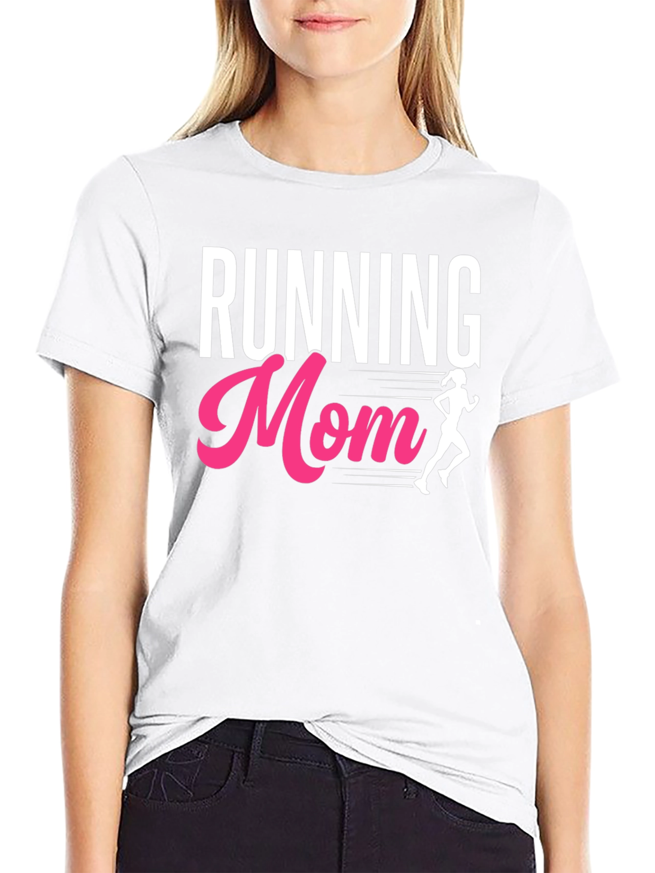 Running Mom Graphic Tee - Black