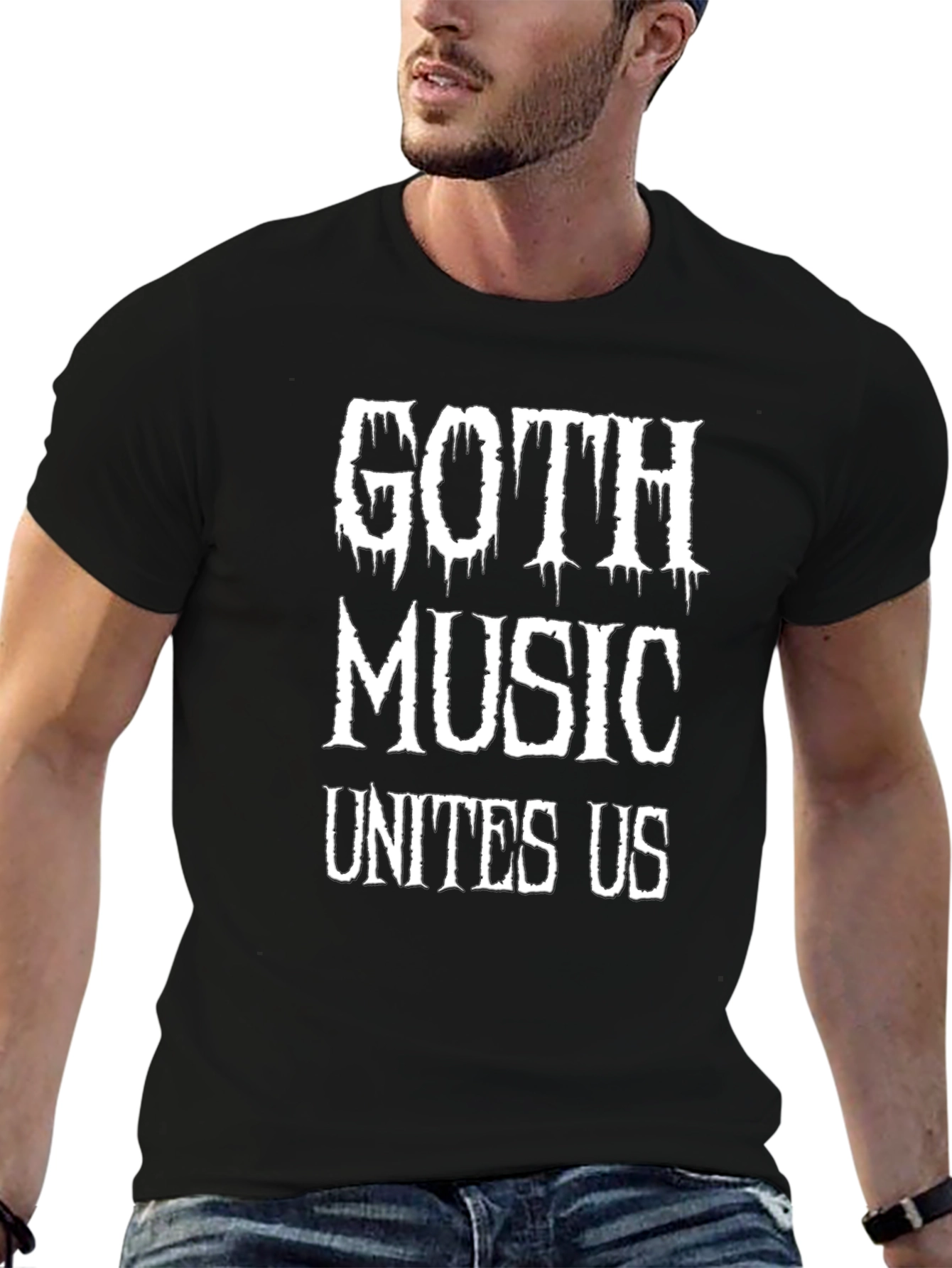 Goth Music Unites Us Black T-Shirt
