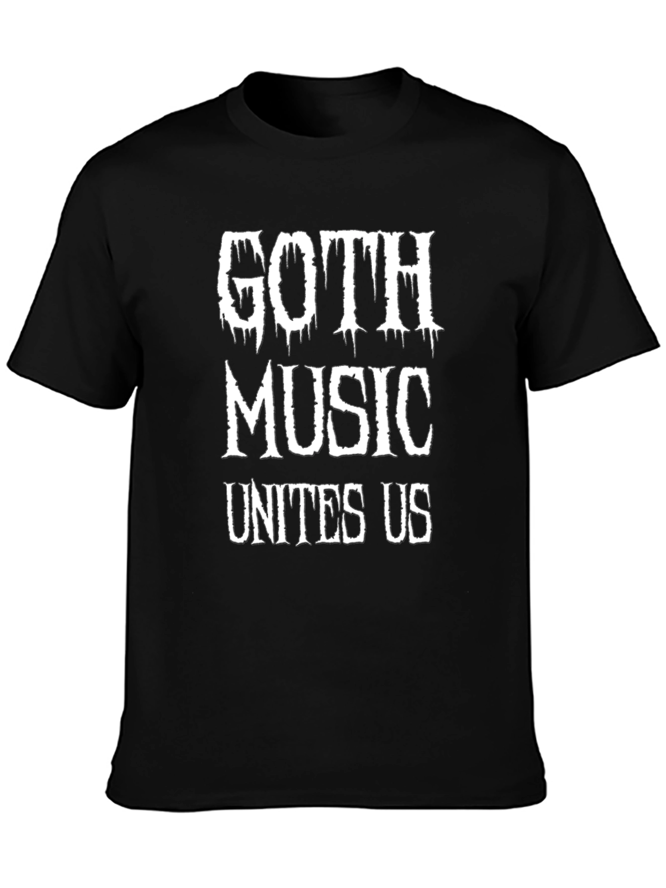 Goth Music Unites Us Black T-Shirt
