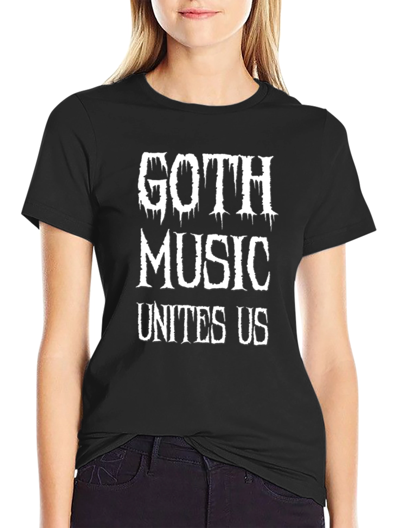 Goth Music Unites Us Black T-Shirt