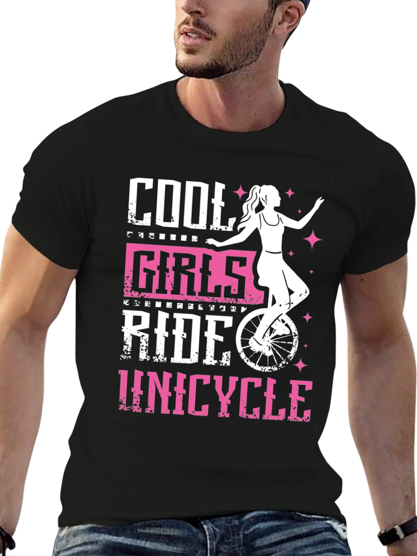 Cool Girls Ride Unicycle Graphic Tee