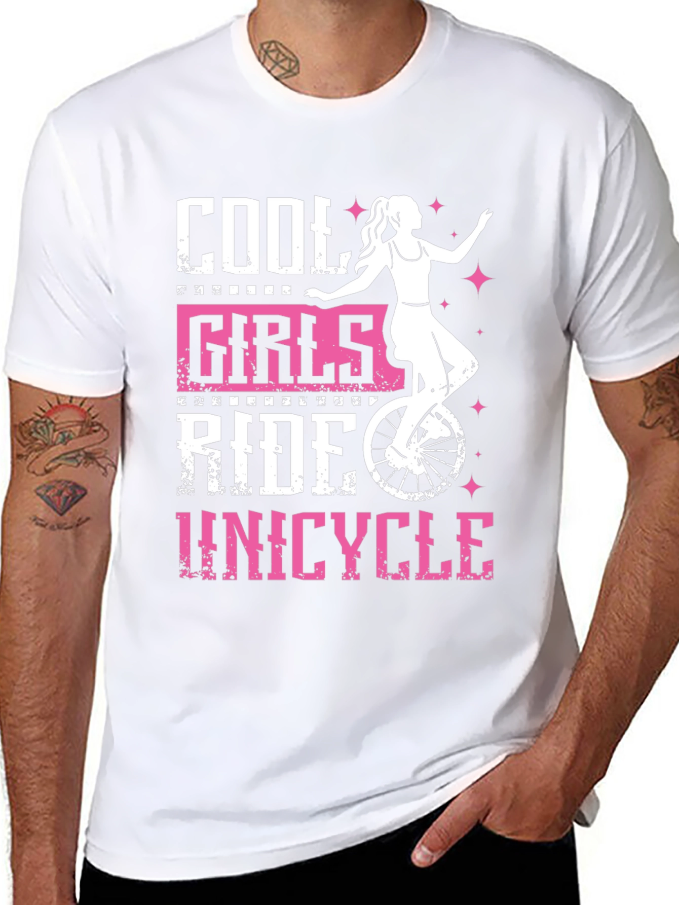Cool Girls Ride Unicycle Graphic Tee