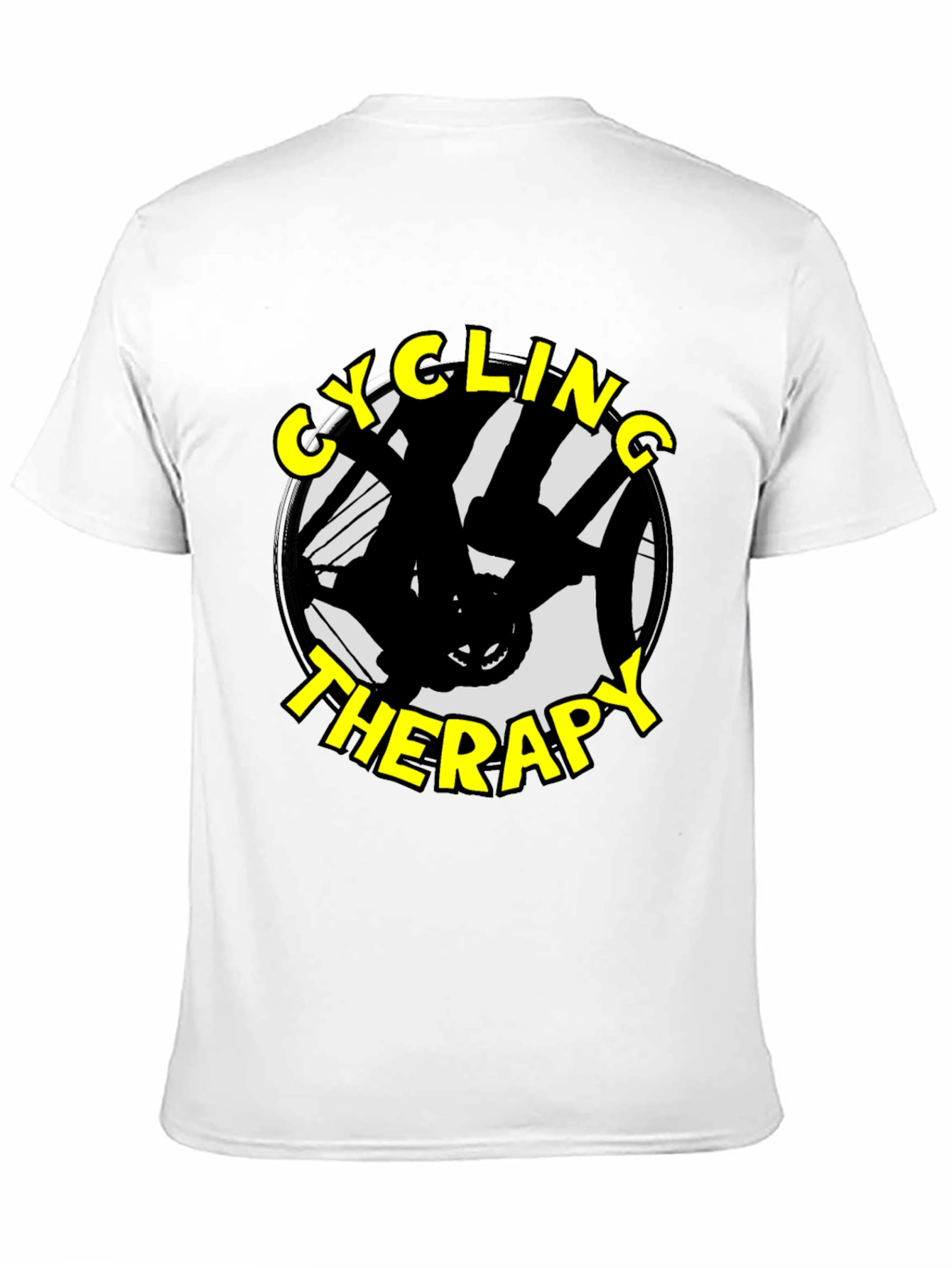 Cycling Therapy Graphic T-Shirt - Black Cotton Tee