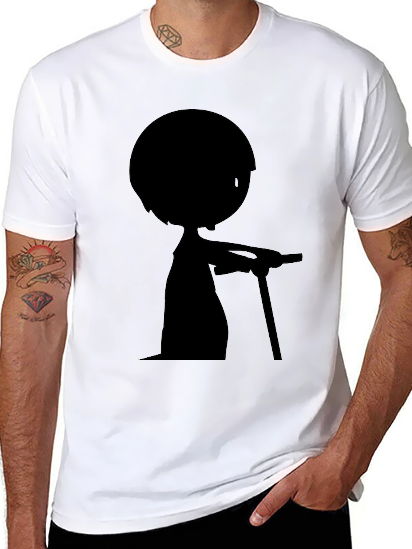 Silhouette Scooter T-Shirt - Stylish Graphic Tee