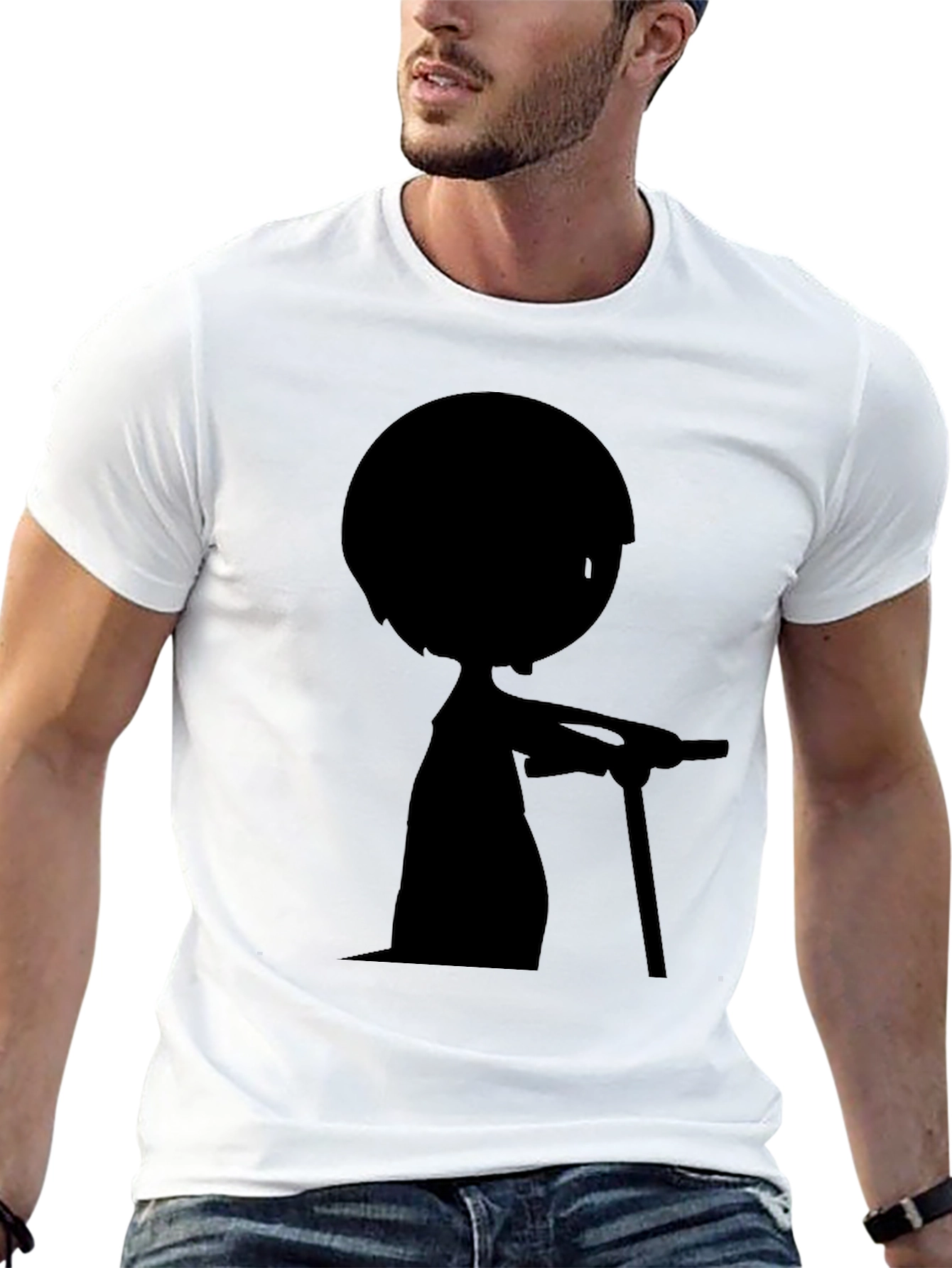 Silhouette Scooter T-Shirt - Stylish Graphic Tee