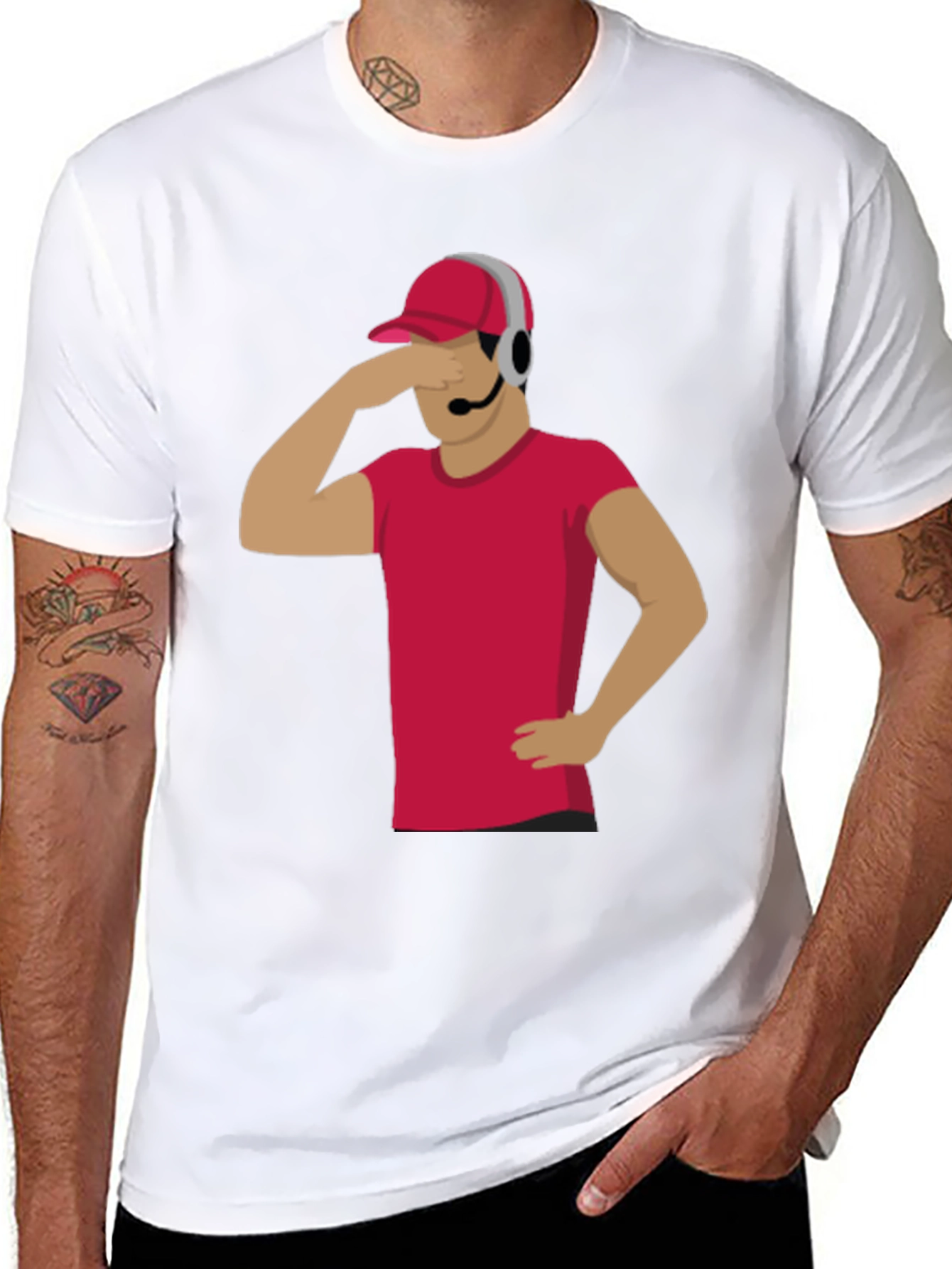 Funny Gamer T-Shirt with Headset - Novelty Graphic Tee
