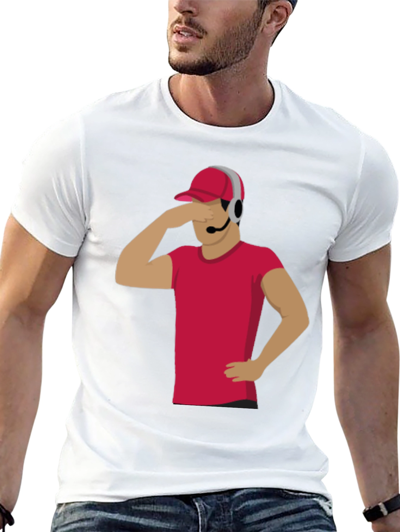 Funny Gamer T-Shirt with Headset - Novelty Graphic Tee