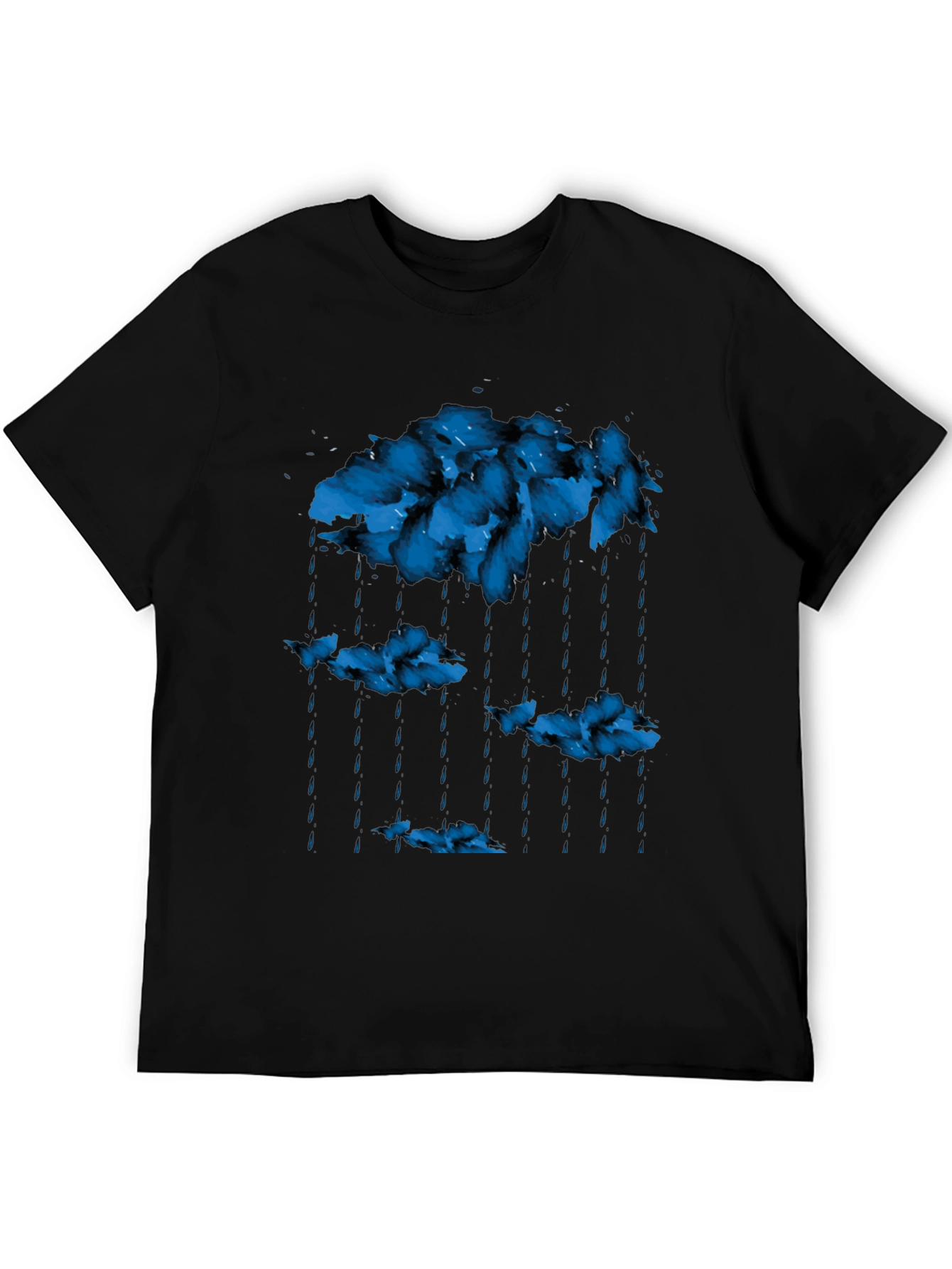Rain Cloud Graphic Print Crew Neck T-Shirt