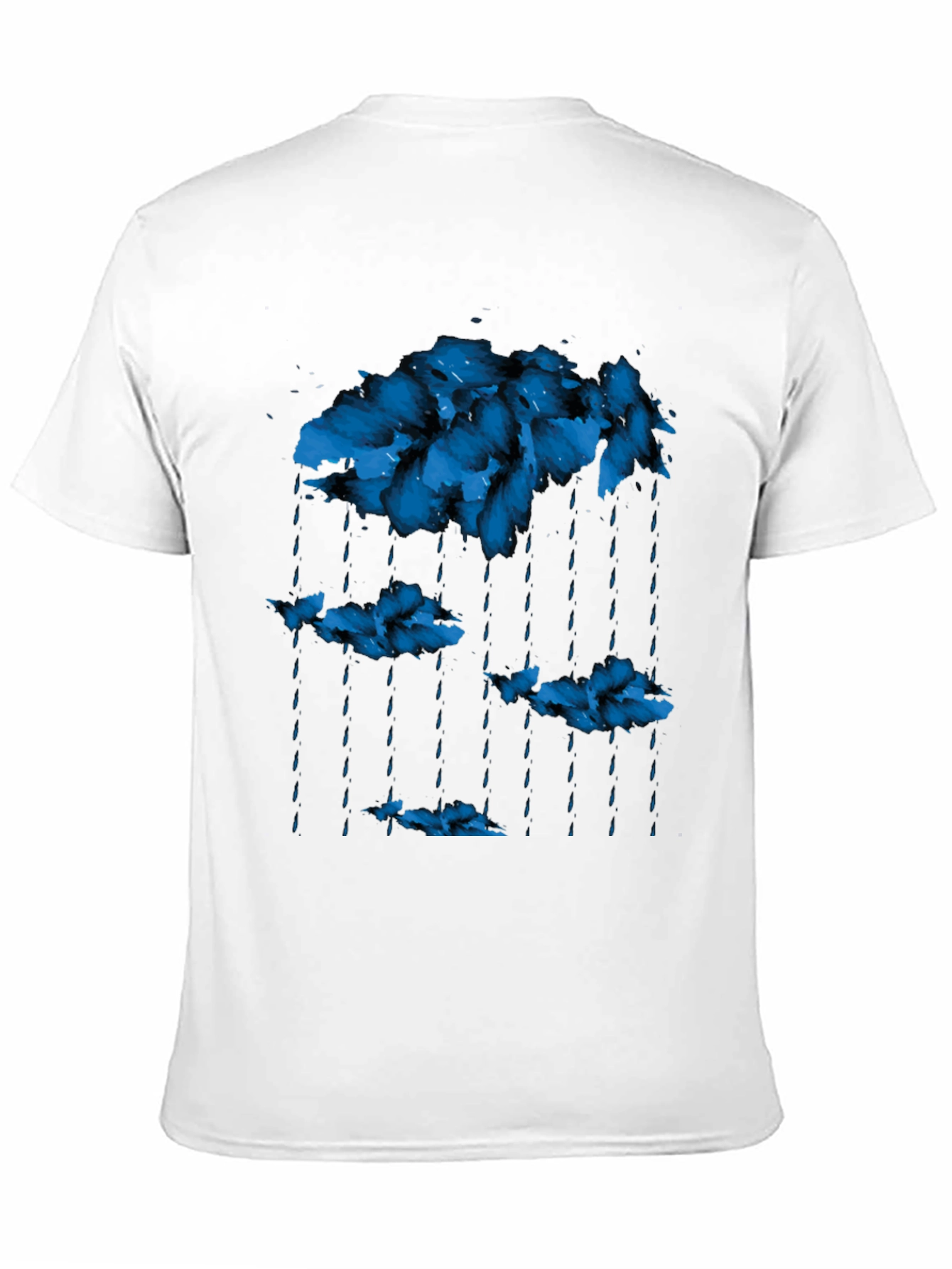 Rain Cloud Graphic Print Crew Neck T-Shirt