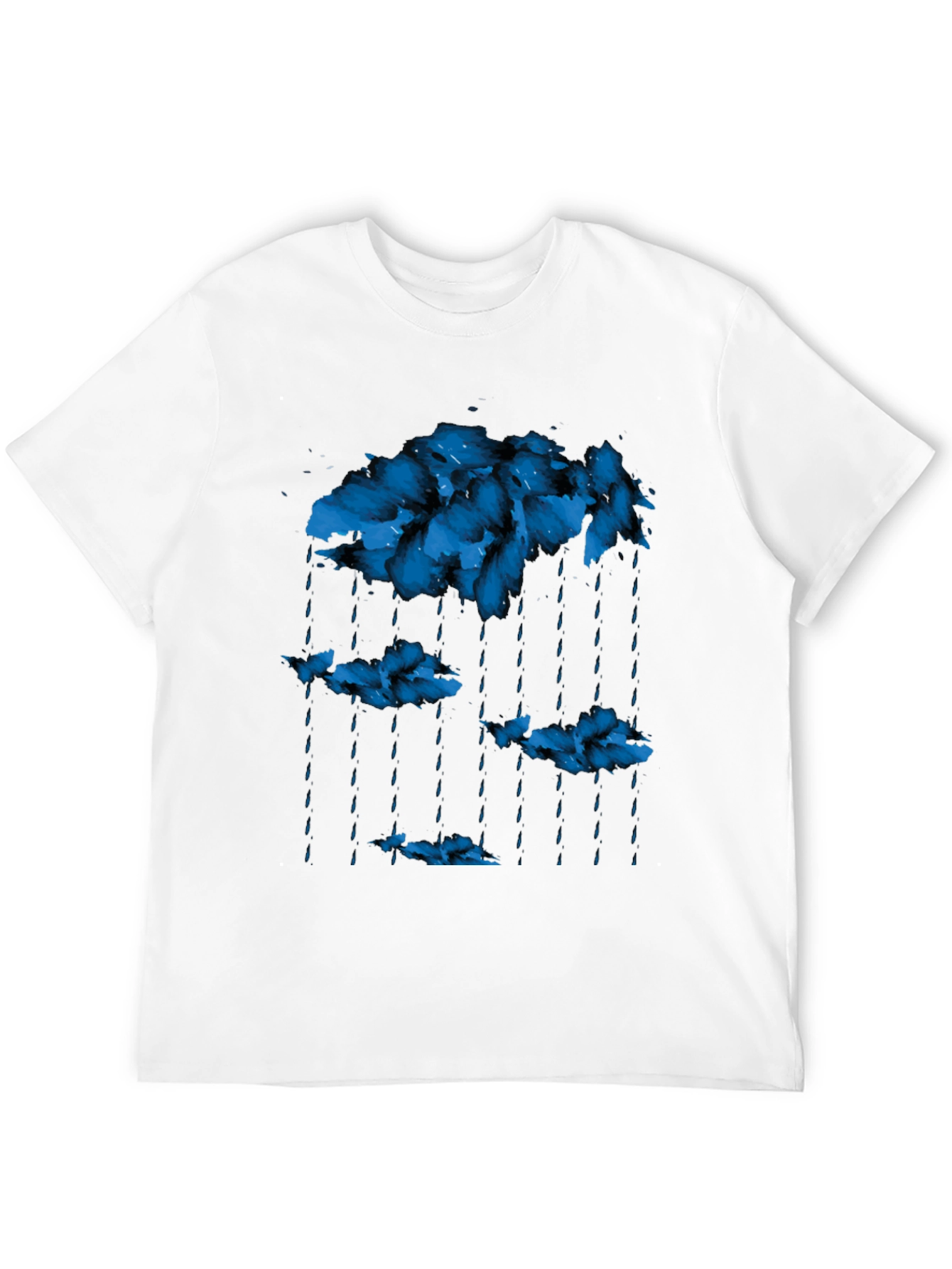 Rain Cloud Graphic Print Crew Neck T-Shirt