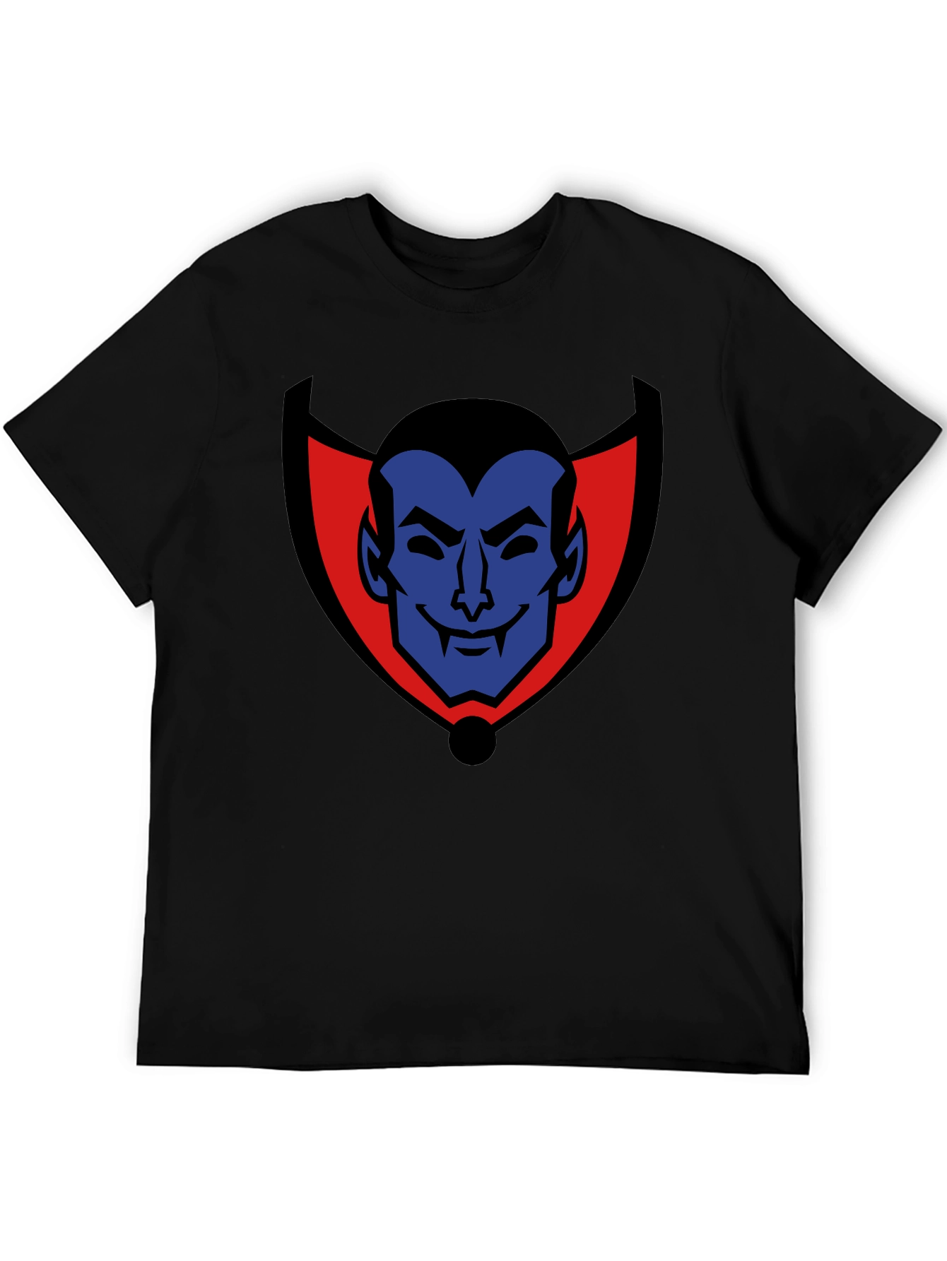 Cartoon Dracula Graphic Tee - Black